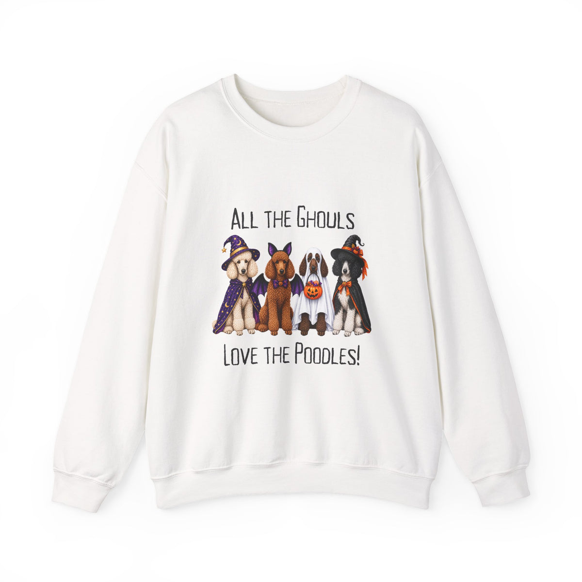 Poodle Halloween Sweatshirt, All Ghouls Love Poodles Spooky Dog Gift