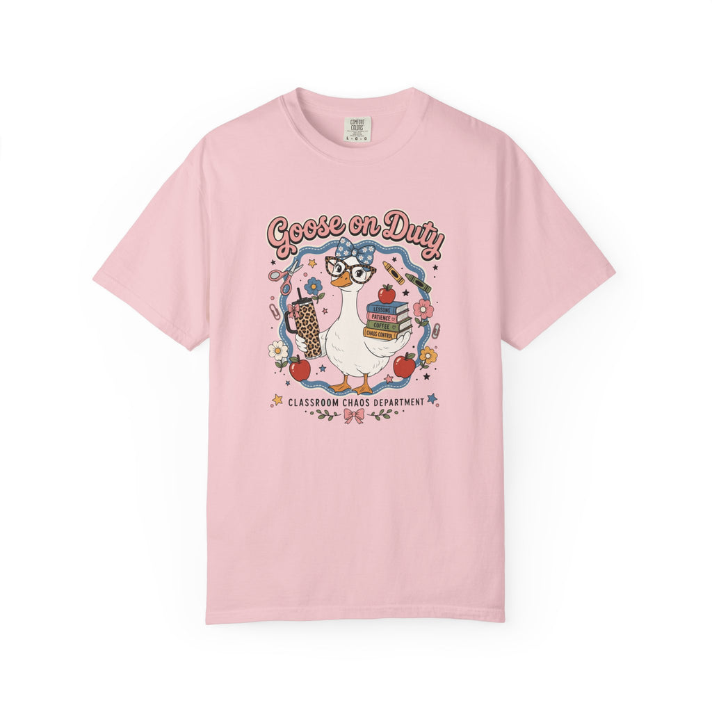 Goose on Duty Funny Teacher Shirt | Classroom Chaos Goose Graphic Tee
