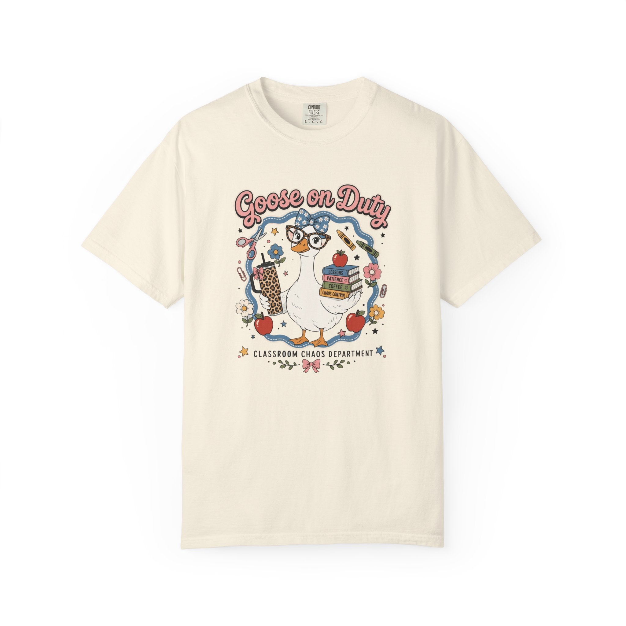 Goose on Duty Funny Teacher Shirt | Classroom Chaos Goose Graphic Tee