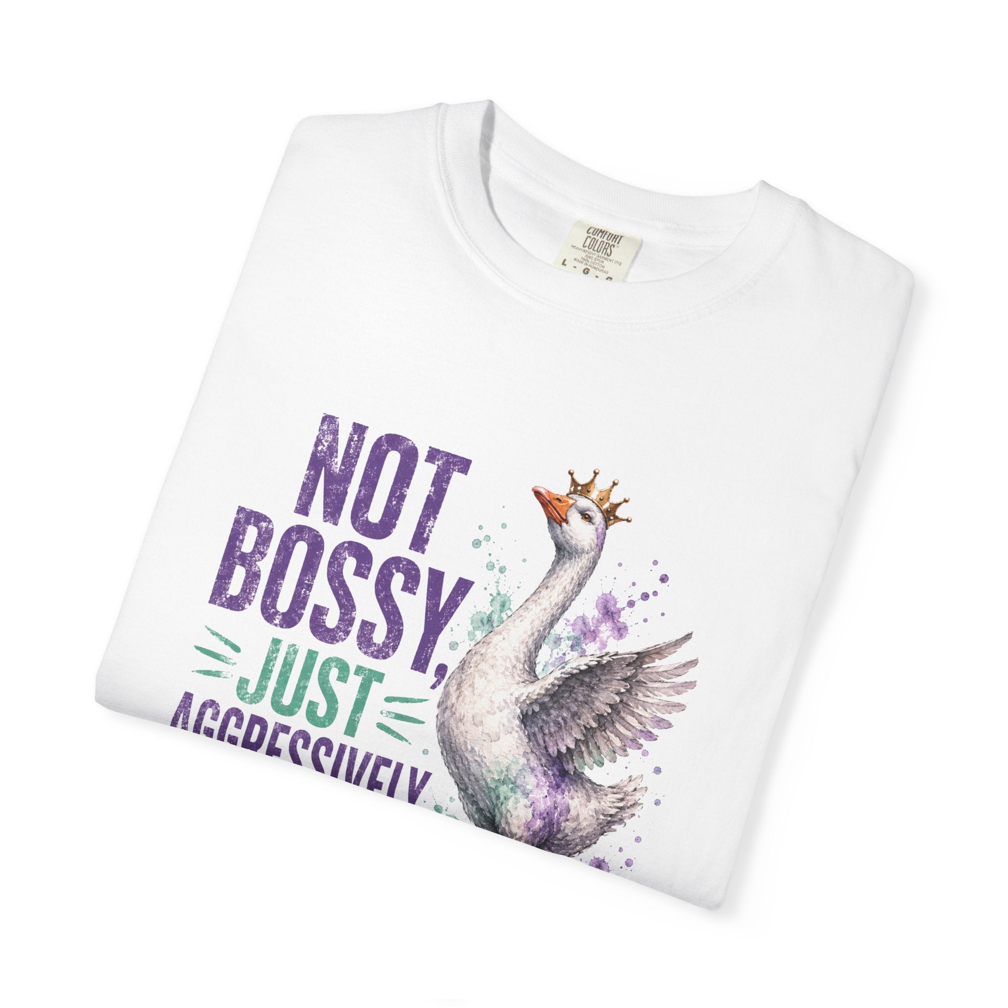 Not Bossy Just Aggressively in Charge Sassy T-Shirt | Funny Goose Graphic Tee