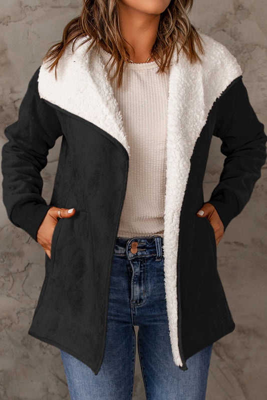 Open Front Long Sleeve Sherpa Jacket - Danielle and Jason Baker LLC - Danielle Baker's Boutique