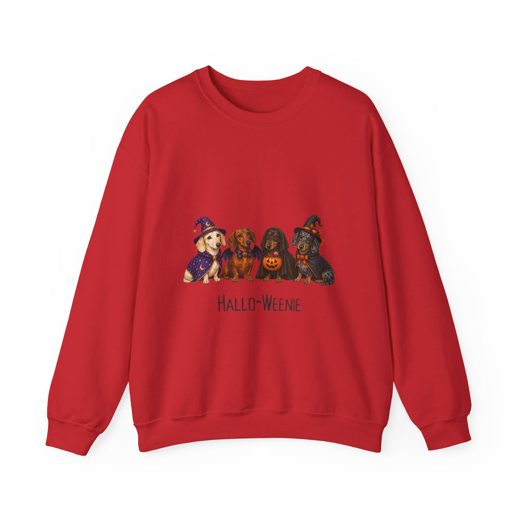 Dachshund Halloween Sweatshirt, Hallow-Weenie Wiener Dog Fall Pullover Gift