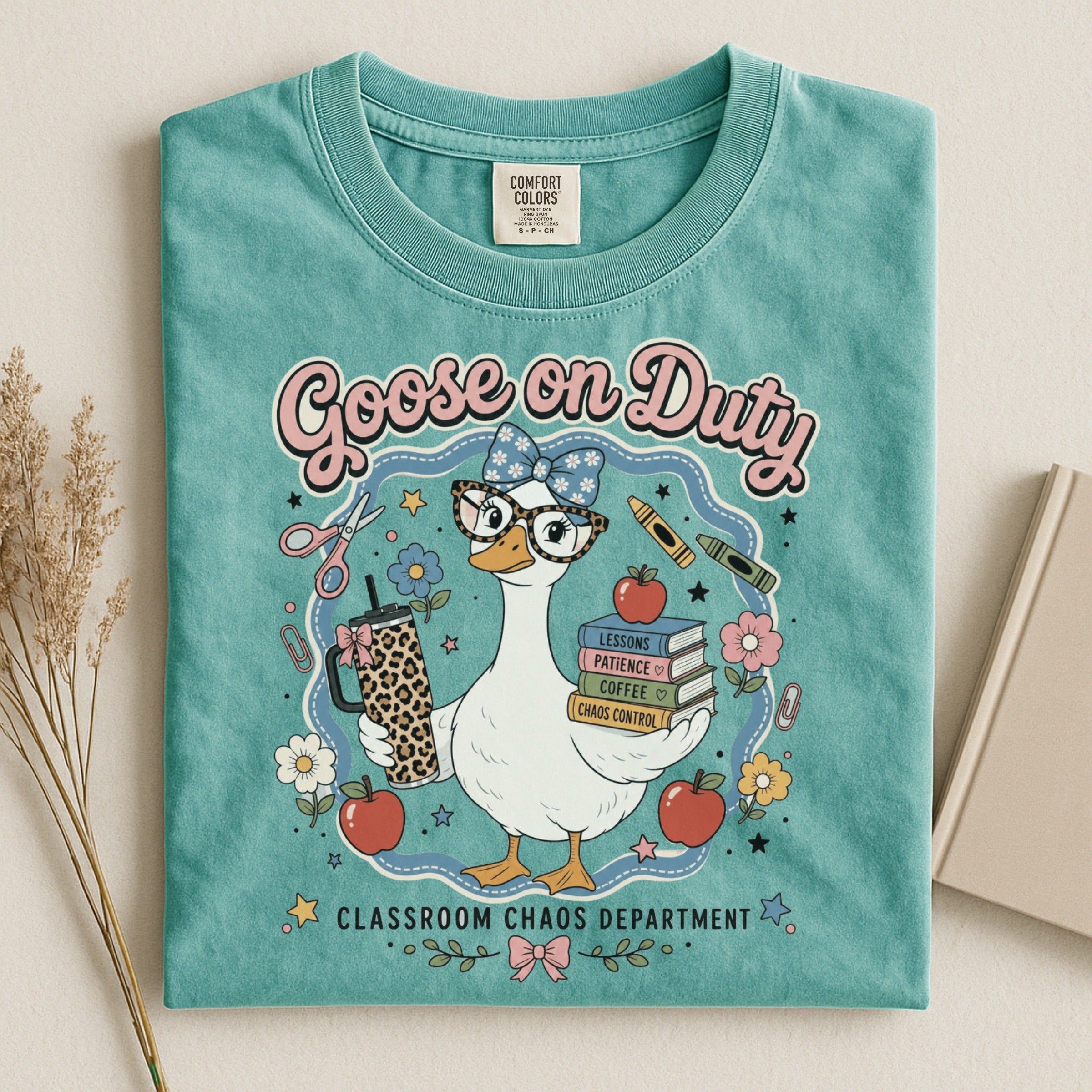 Goose on Duty Funny Teacher Shirt | Classroom Chaos Goose Graphic Tee