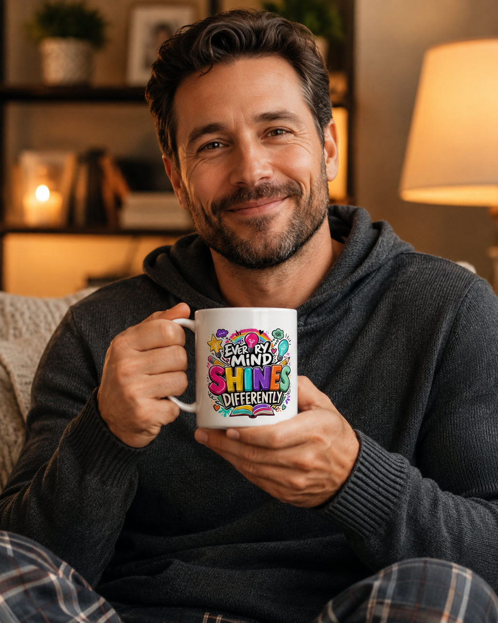 Every Mind Shines Differently Gift, Inspirational Mug, Colorful Teacher Student Coffee Cup