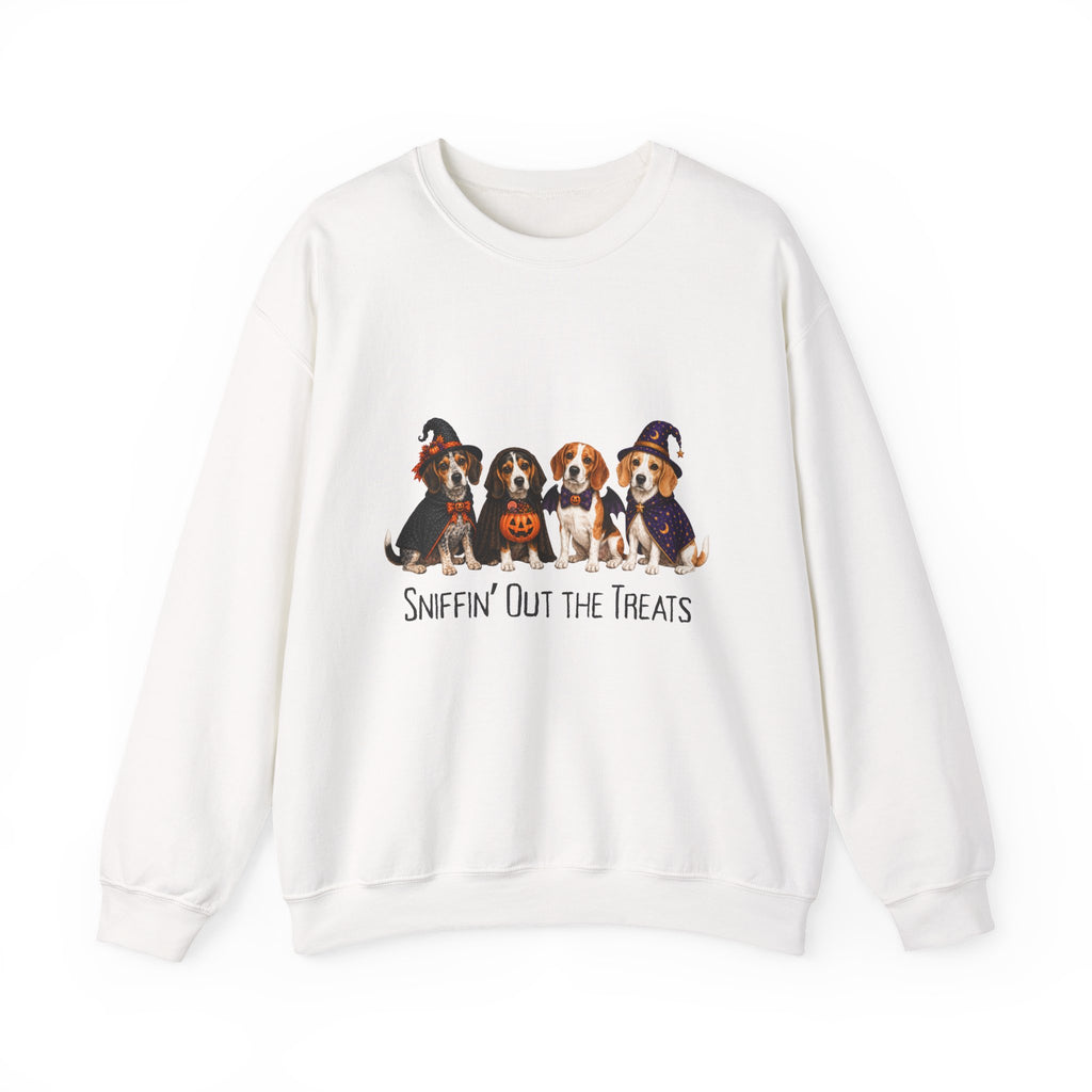 Beagle Halloween Sweatshirt, Sniffin Out Treats Hound Dog Fall Pullover Gift