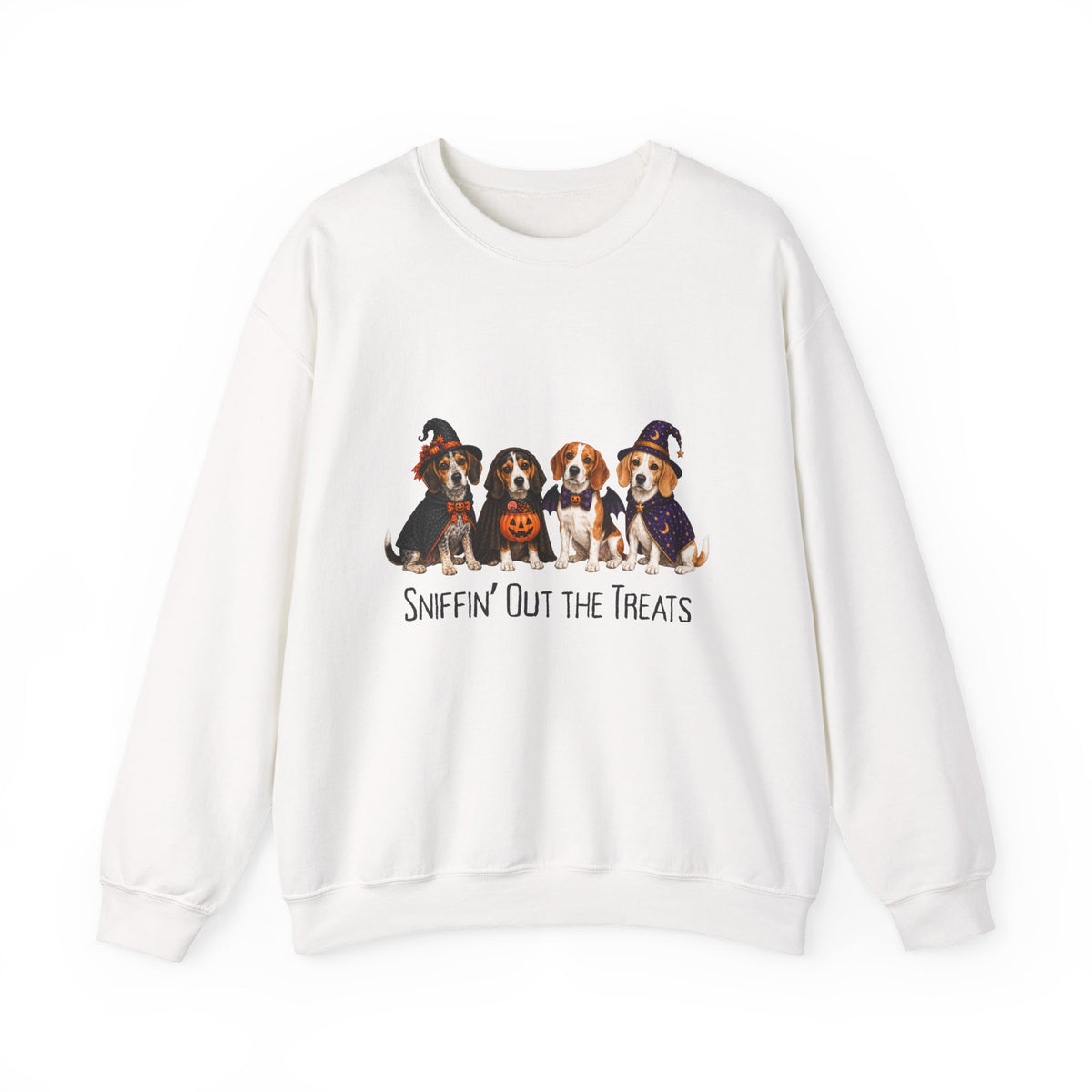 Beagle Halloween Sweatshirt, Sniffin Out Treats Hound Dog Fall Pullover Gift