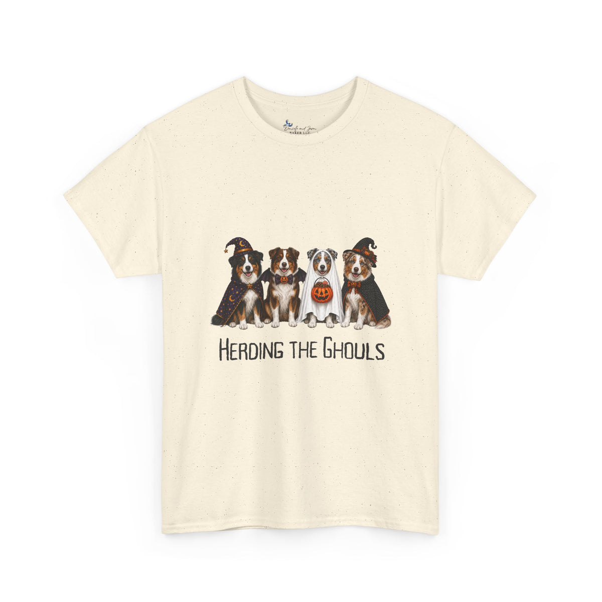 Halloween Dog Shirt, Herding Ghouls Tee, Cute Spooky Family Bonfire Graphic