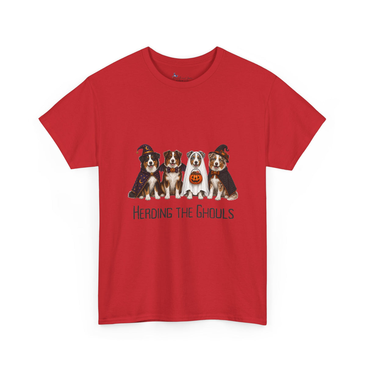 Halloween Dog Shirt, Herding Ghouls Tee, Cute Spooky Family Bonfire Graphic
