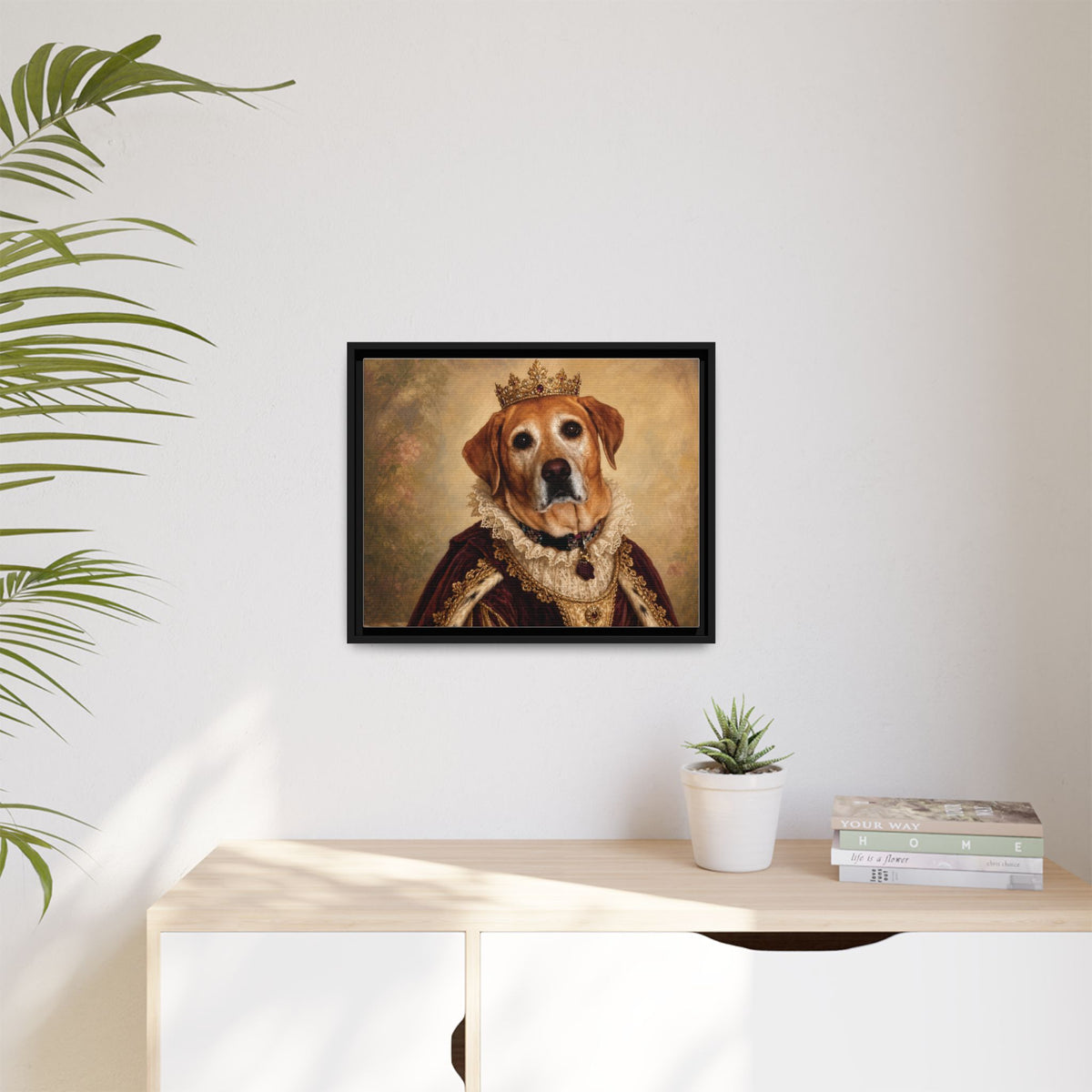 Custom Royal Pet Portrait Framed Canvas | Personalized Renaissance Dog & Cat Art