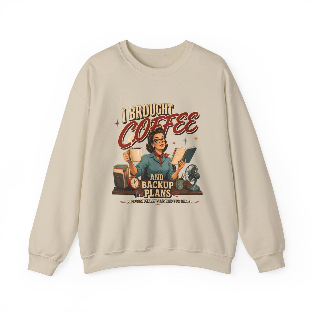 Coffee Shirt, Brought Backup Plans Sweatshirt, Book Lover Reader Mom Gift