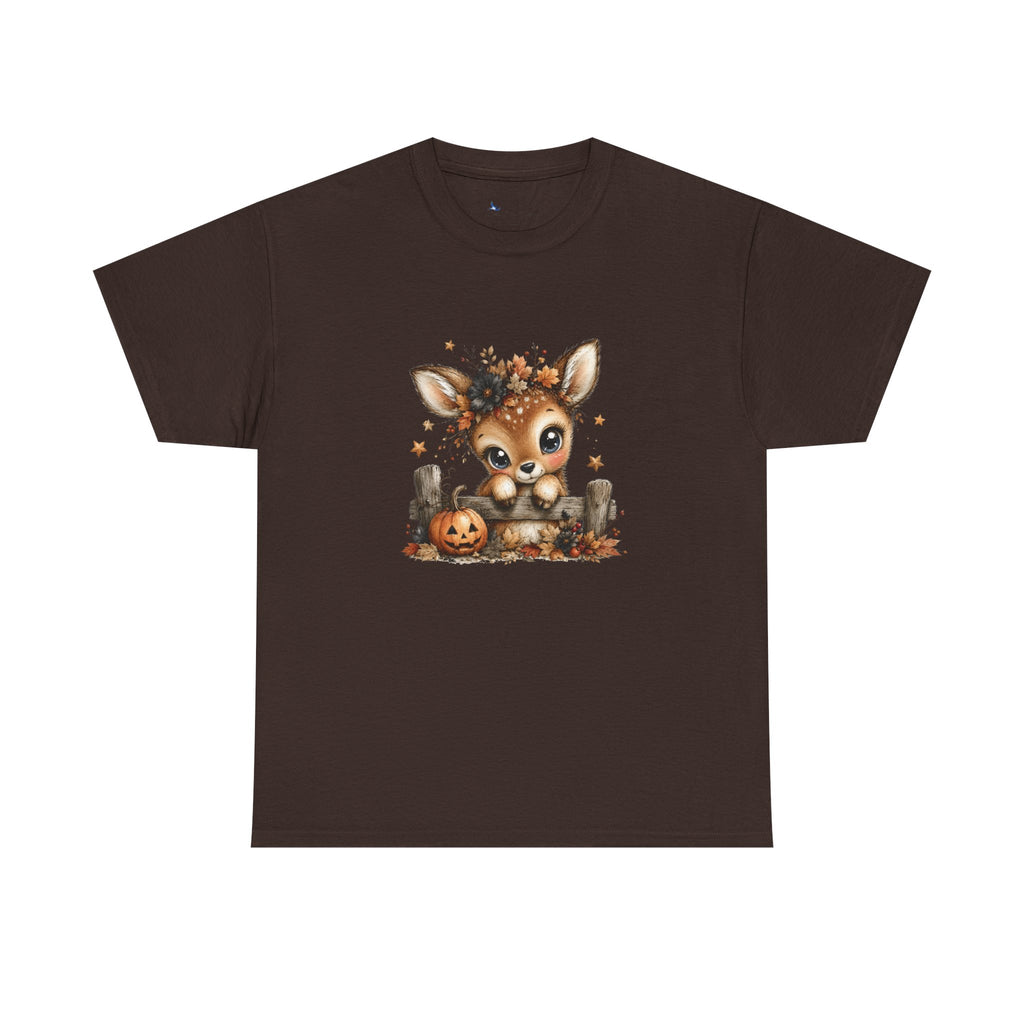 Cute Fall Fawn Shirt | Baby Deer Halloween Graphic Tee | Woodland Animal Autumn T-Shirt