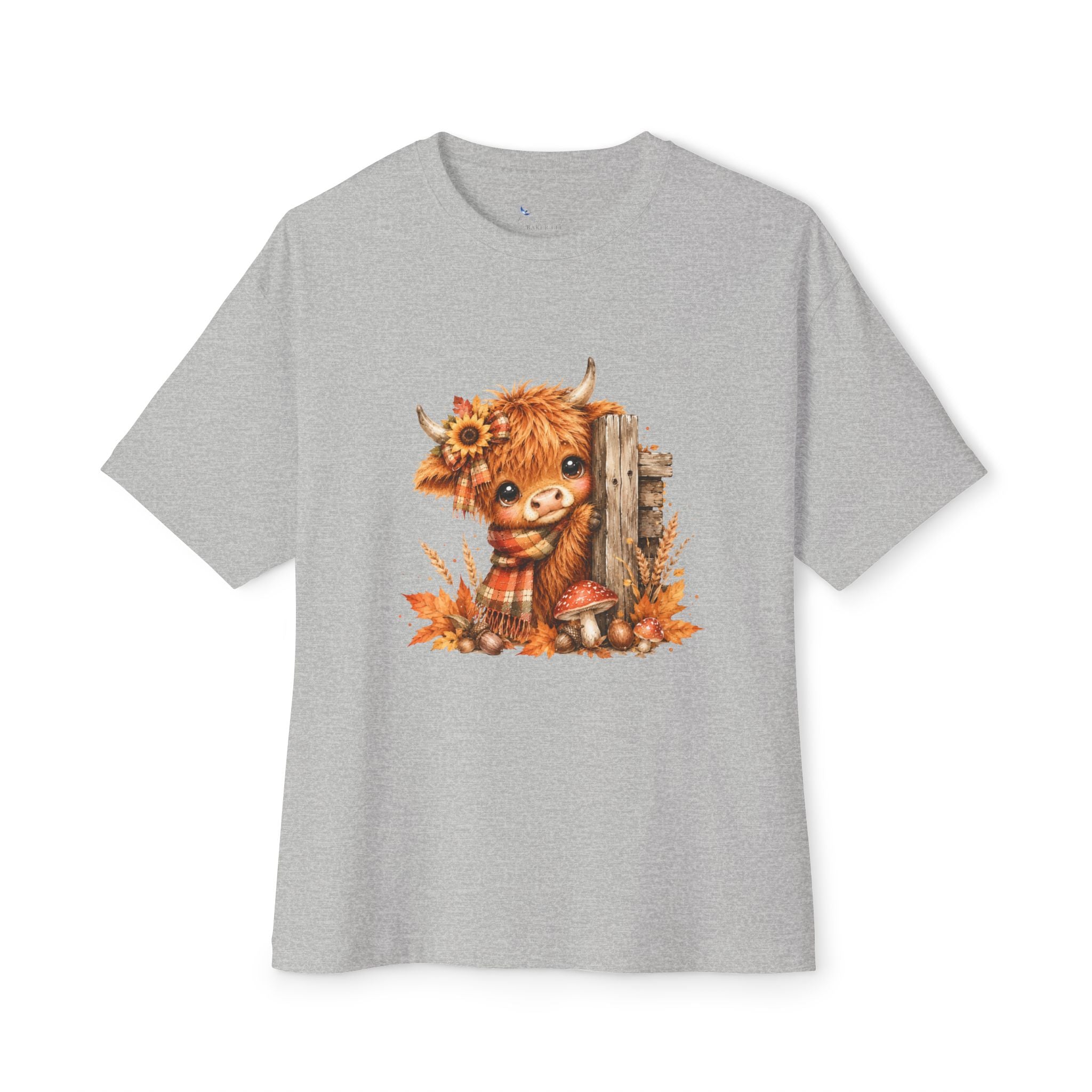 Fall Highland Cow Shirt | Cute Autumn Cow Graphic Tee | Western Farmhouse T-Shirt