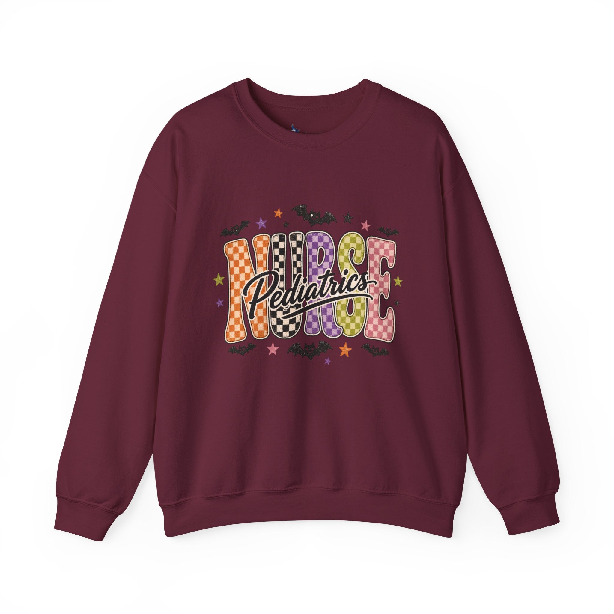 Pediatrics Nurse Halloween Sweatshirt, Retro Spooky Nurse Crewneck