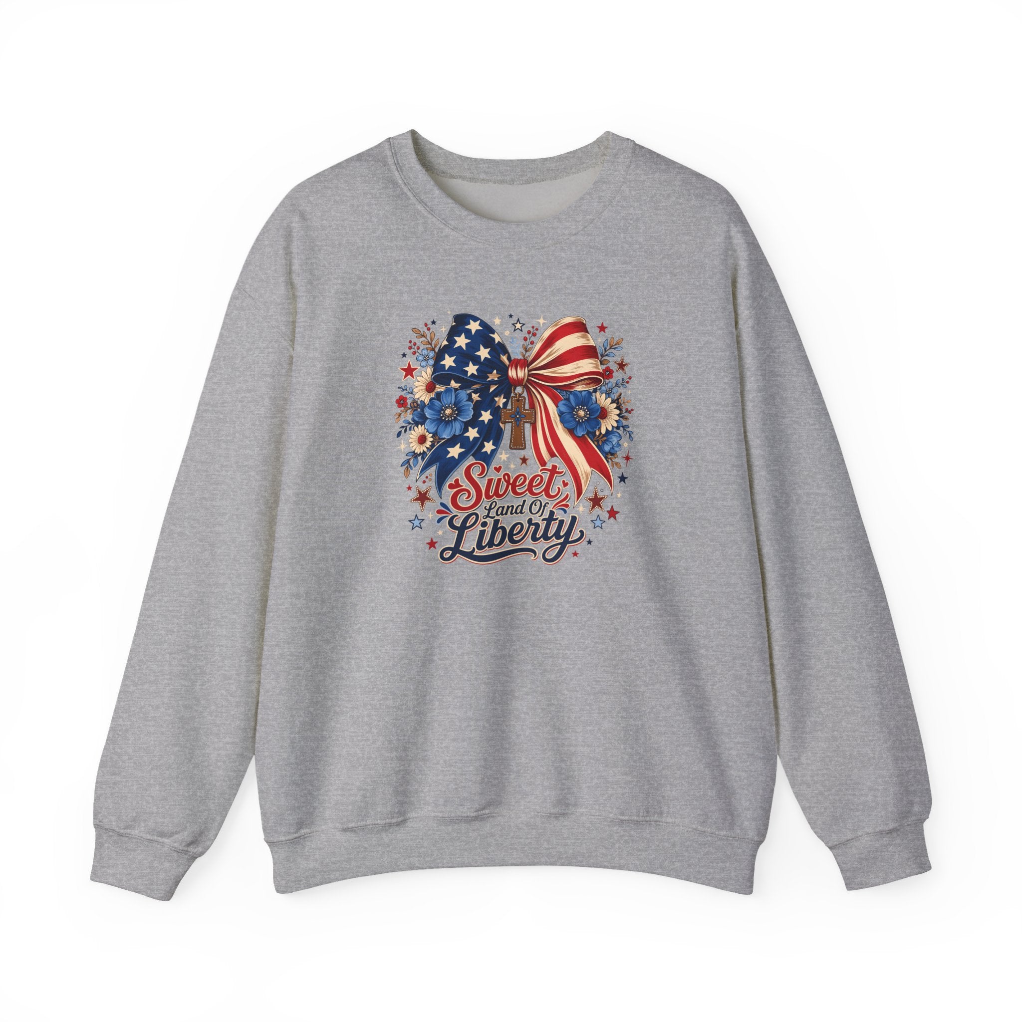 Sweet Land of Liberty Patriotic Bow Sweatshirt