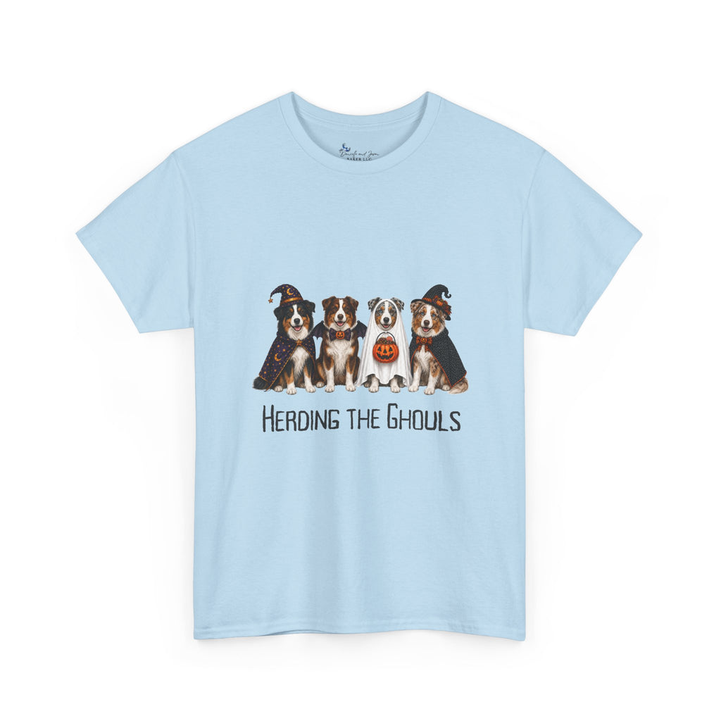 Halloween Dog Shirt, Herding Ghouls Tee, Cute Spooky Family Bonfire Graphic