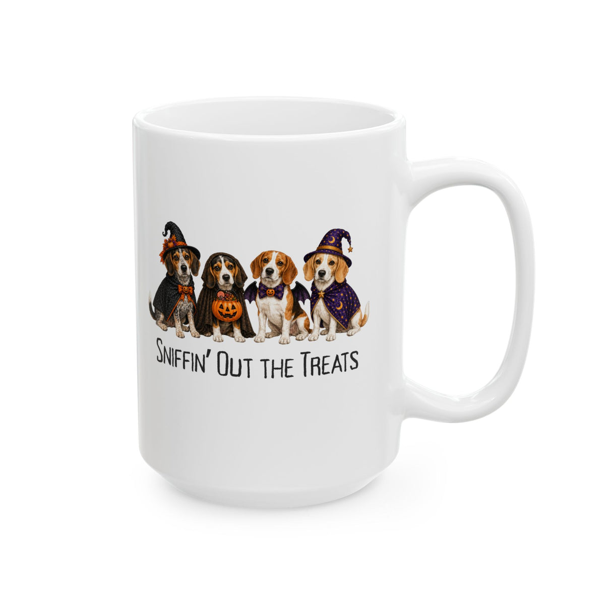Halloween Dog Mug, Sniffin Out Treats Beagle Hound Coffee Cup Gift
