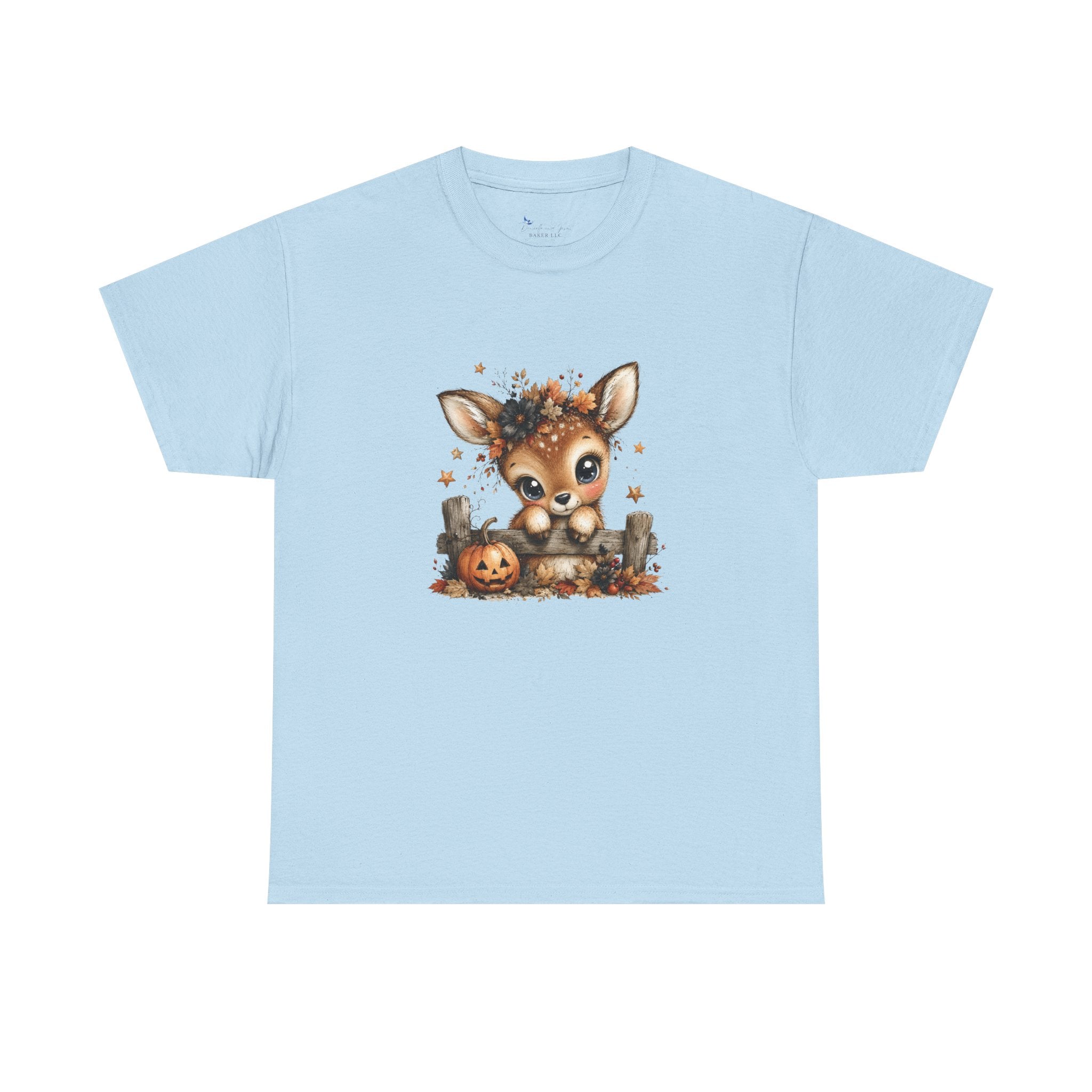 Baby Deer Halloween Graphic Tee | Fall Fawn Shirt | Woodland Animal Autumn T-Shirt