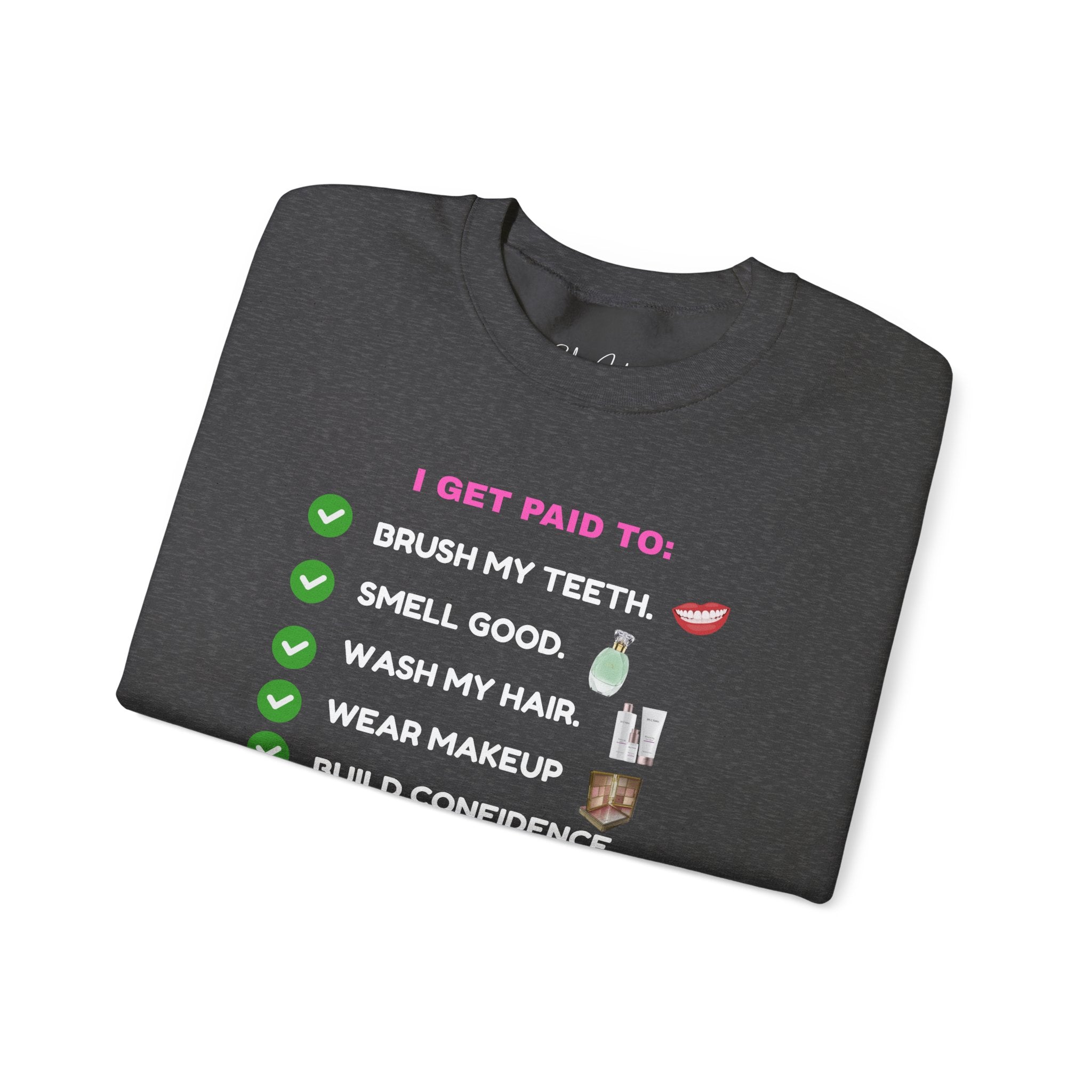 Do you get paid to... White Font Unisex Heavy Blend™ Crewneck Sweatshirt