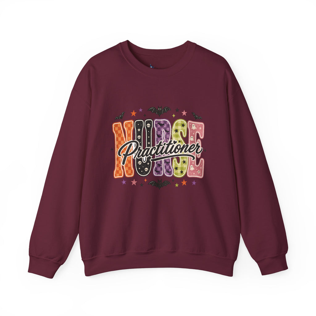Nurse Practitioner Halloween Sweatshirt, Retro Spooky Nurse Crewneck