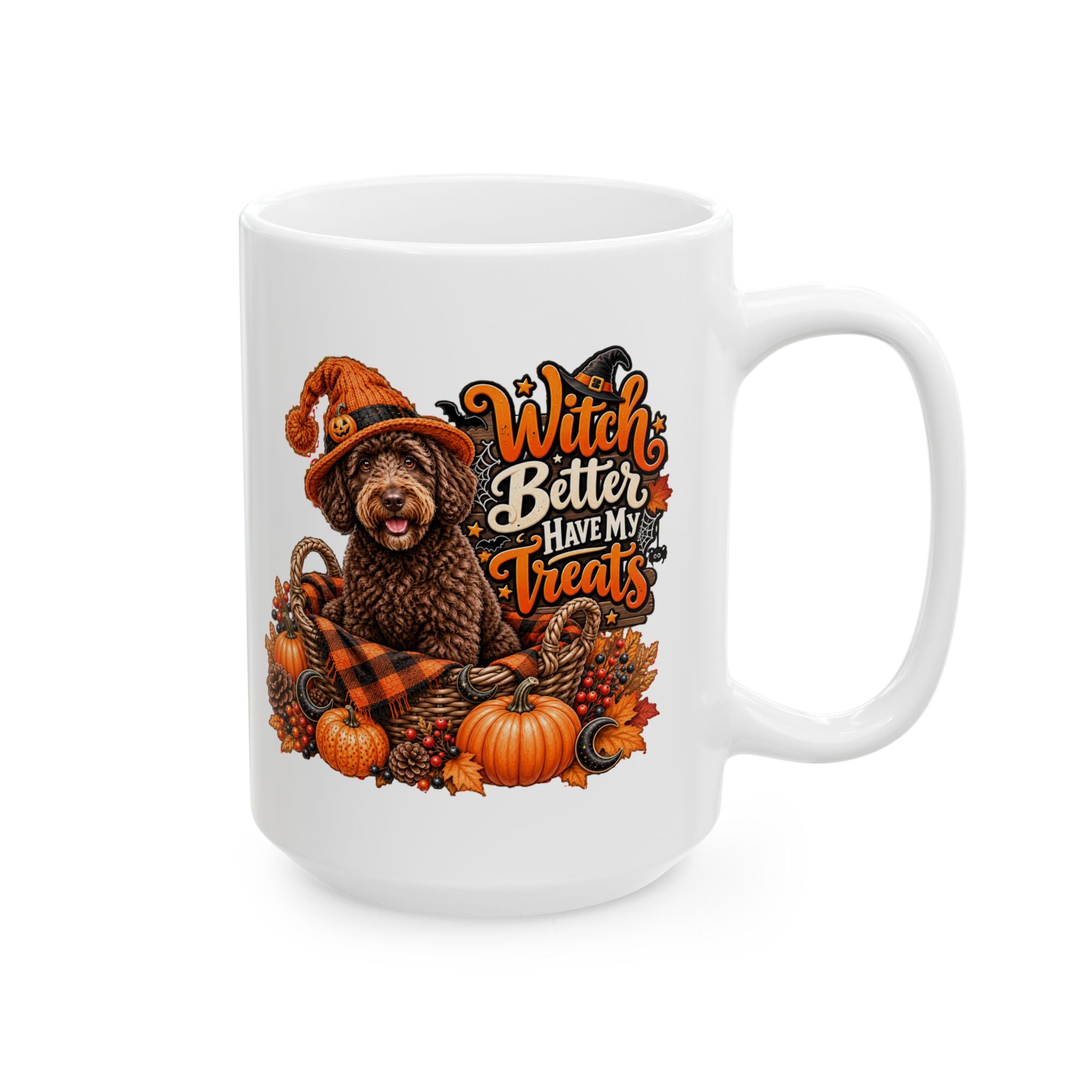 Halloween Dog Mug, Witch Better Have My Treats, Spooky Pet Lover Coffee Cup
