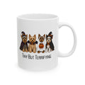 Yorkie Halloween Mug, Tiny But Terrifying Yorkshire Terrier Coffee Cup Gift