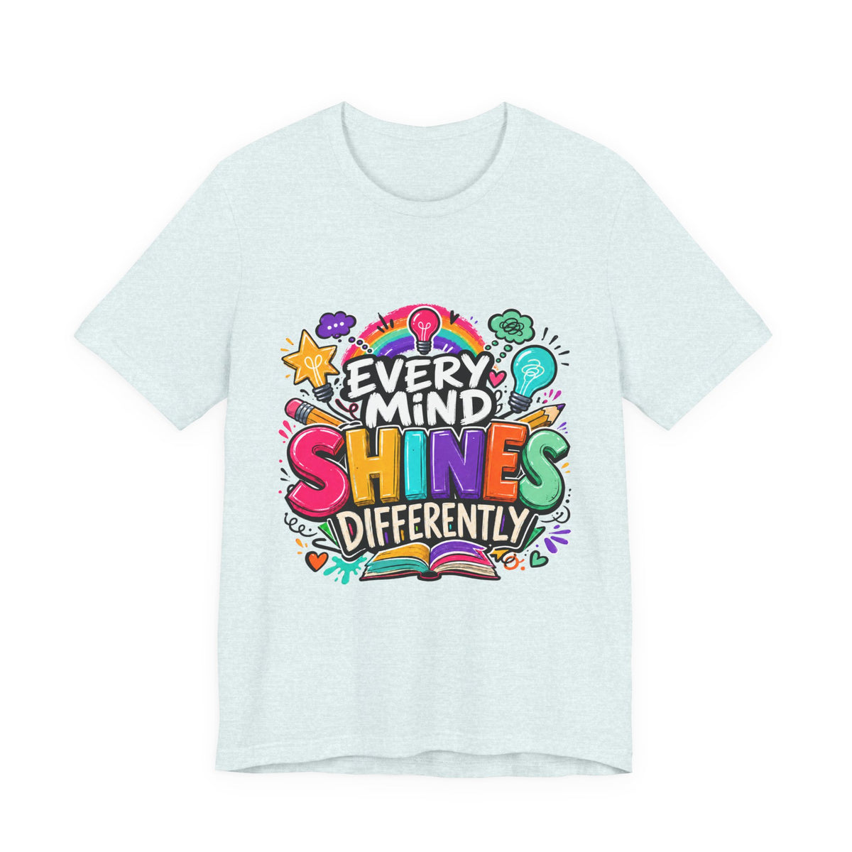 Autism Acceptance Shirt, Every Mind Shines Differently Tee, Neurodiversity Teacher Gift