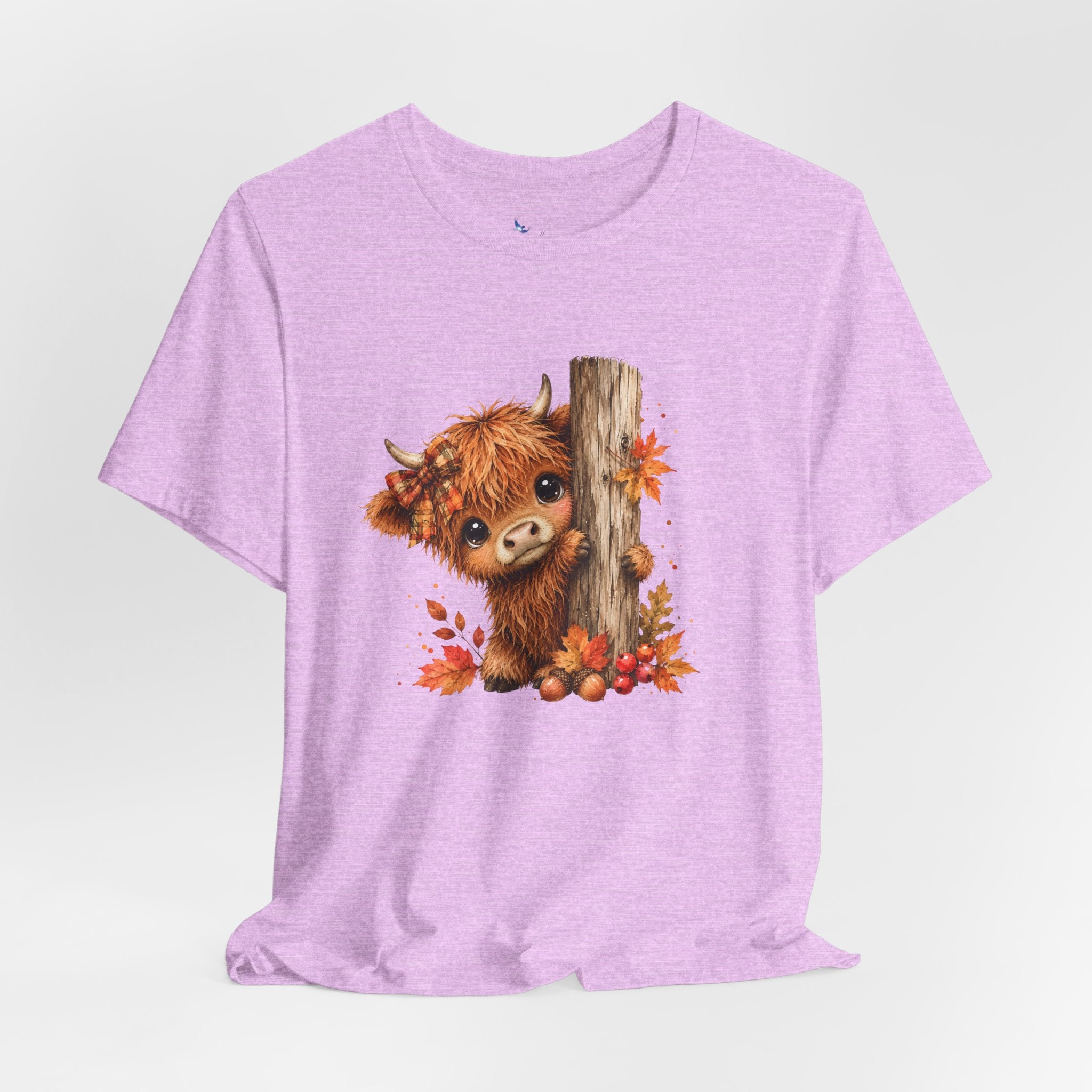 Fall Woodland Baby Highland Cow Animal T-Shirt