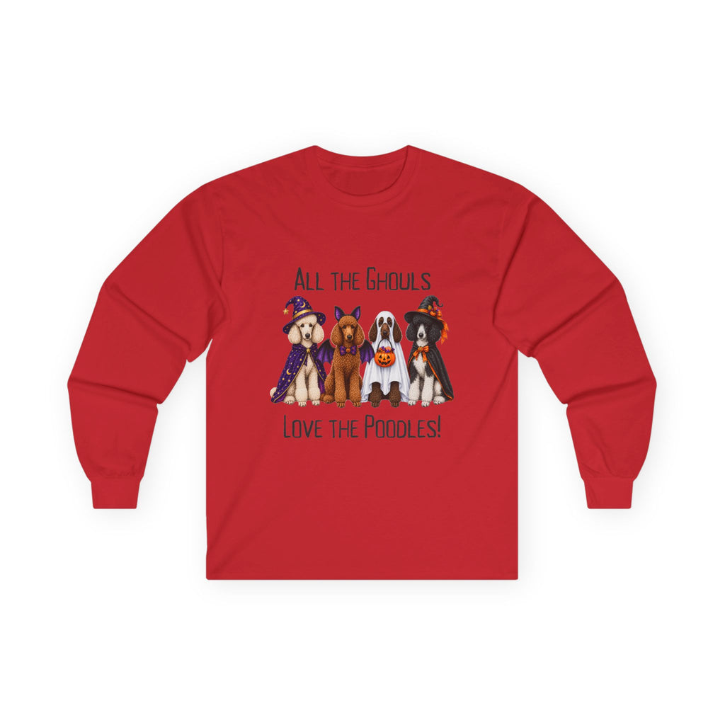 Poodle Halloween Long Sleeve Shirt, All The Ghouls Love Poodles, Spooky Dog Lover Gift
