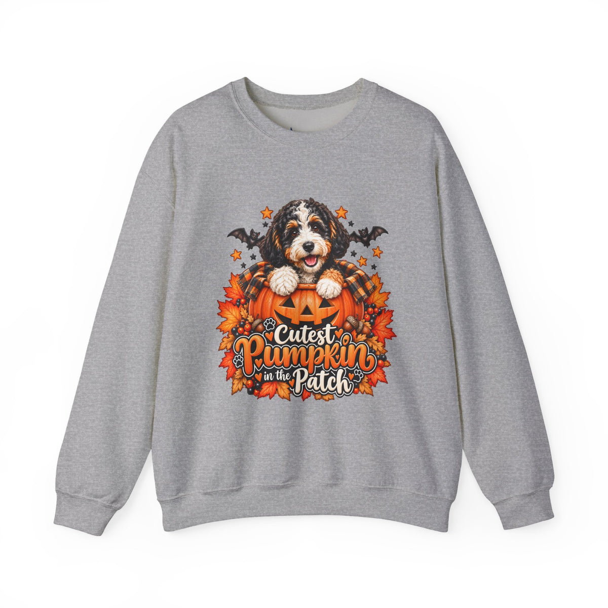 Dog Lover Sweatshirt, Cutest Pumpkin Patch Doodle Fall Halloween Graphic