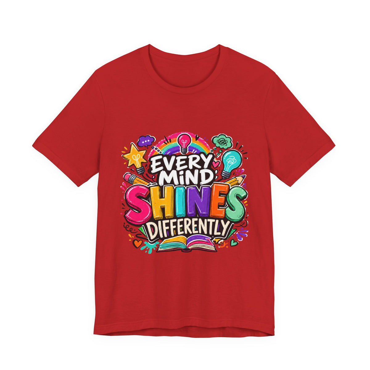 Autism Acceptance Shirt, Every Mind Shines Differently Tee, Neurodiversity Teacher Gift