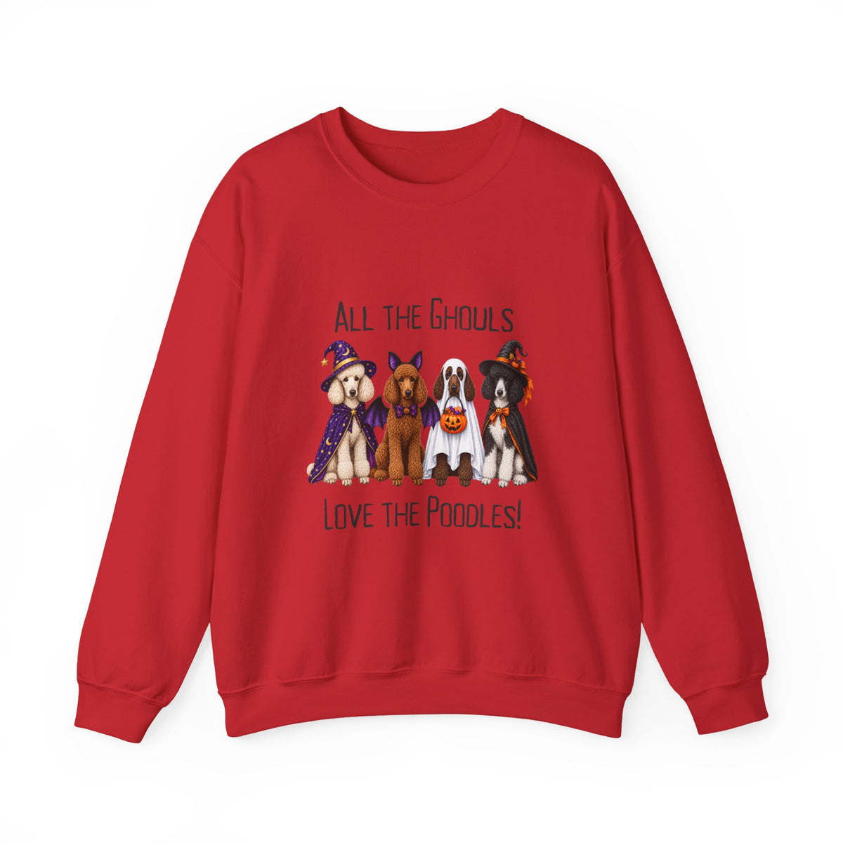Poodle Halloween Sweatshirt, All Ghouls Love Poodles Spooky Dog Gift