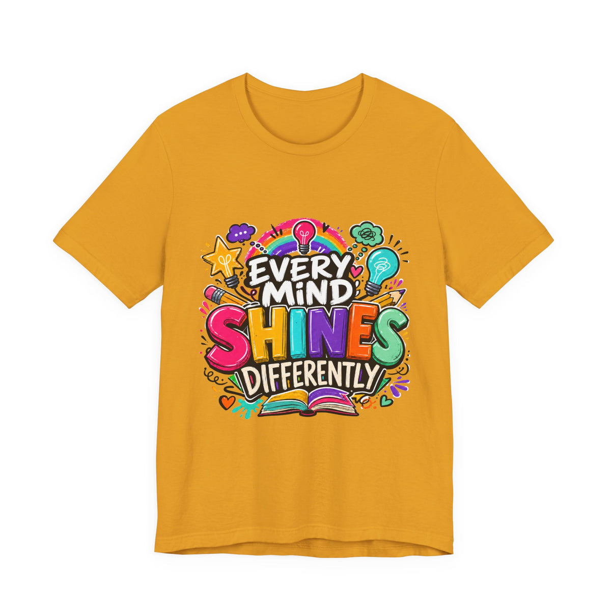 Autism Acceptance Shirt, Every Mind Shines Differently Tee, Neurodiversity Teacher Gift