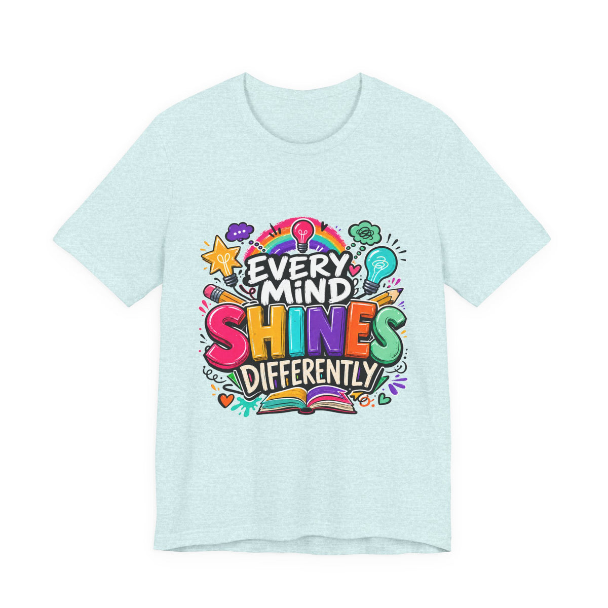 Autism Acceptance Shirt, Every Mind Shines Differently Tee, Neurodiversity Teacher Gift