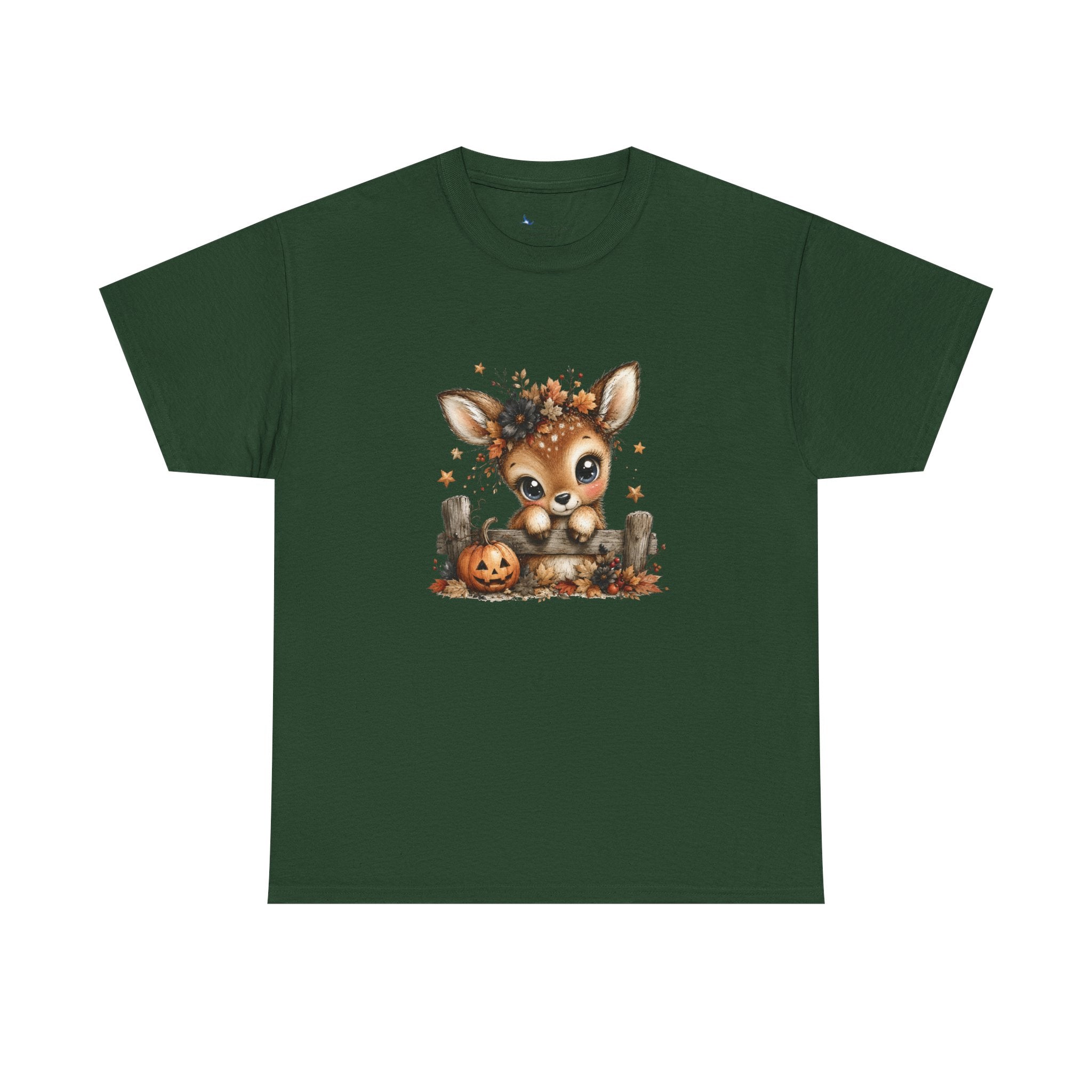 Baby Deer Halloween Graphic Tee | Fall Fawn Shirt | Woodland Animal Autumn T-Shirt