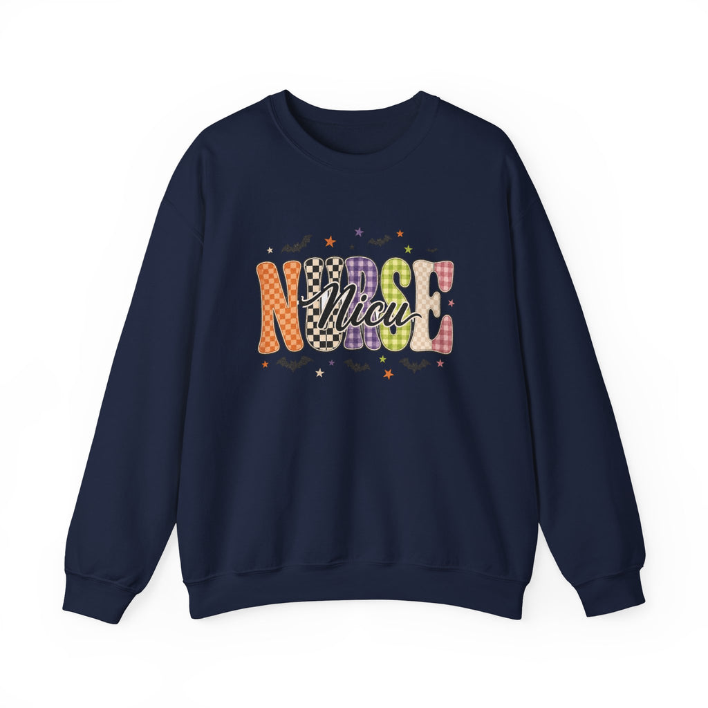 NICU Nurse Halloween Sweatshirt, Retro Spooky Nurse Crewneck, Cute Fall Medical Gift