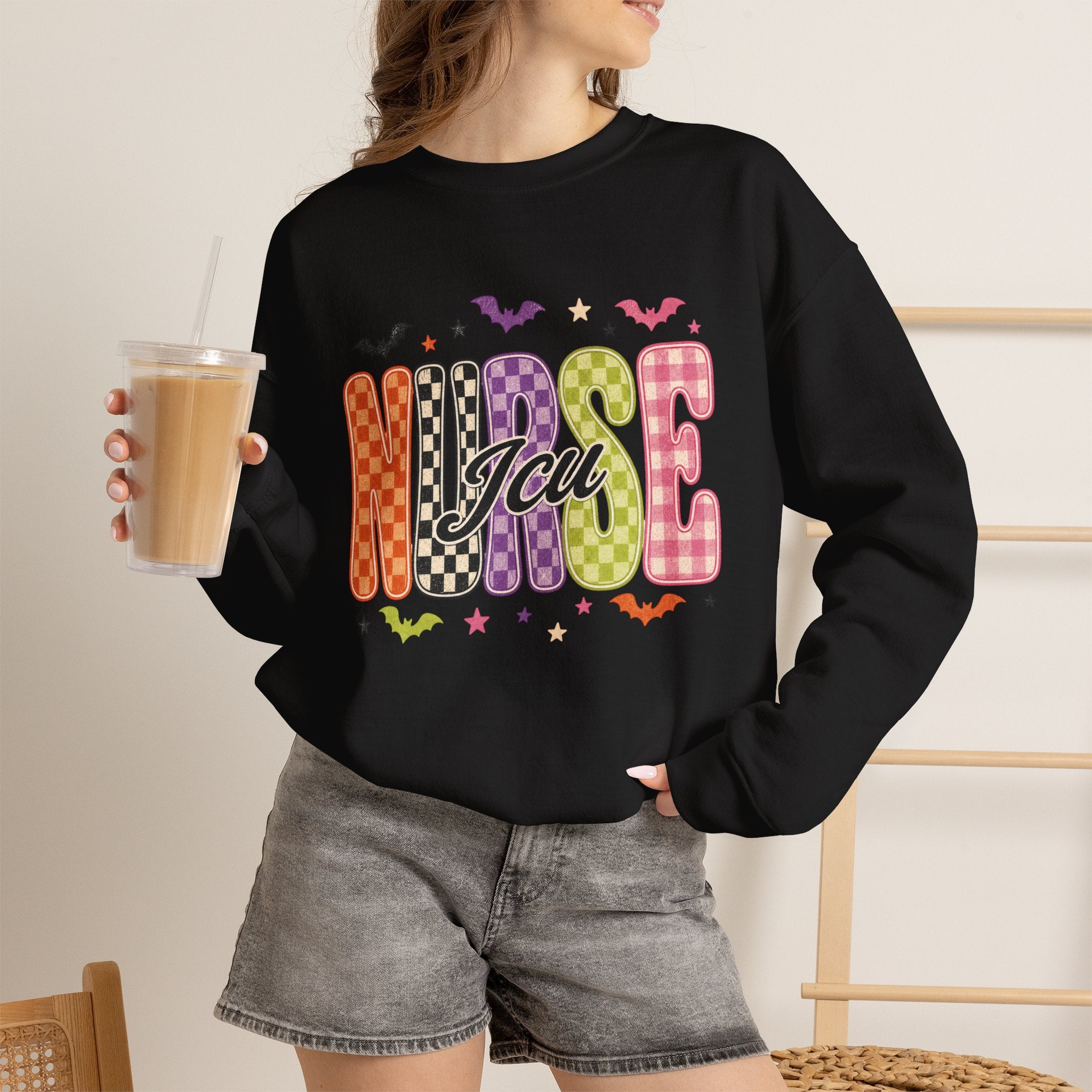 ICU Nurse Halloween Sweatshirt, Retro Spooky Emergency Department Nurse Crewneck