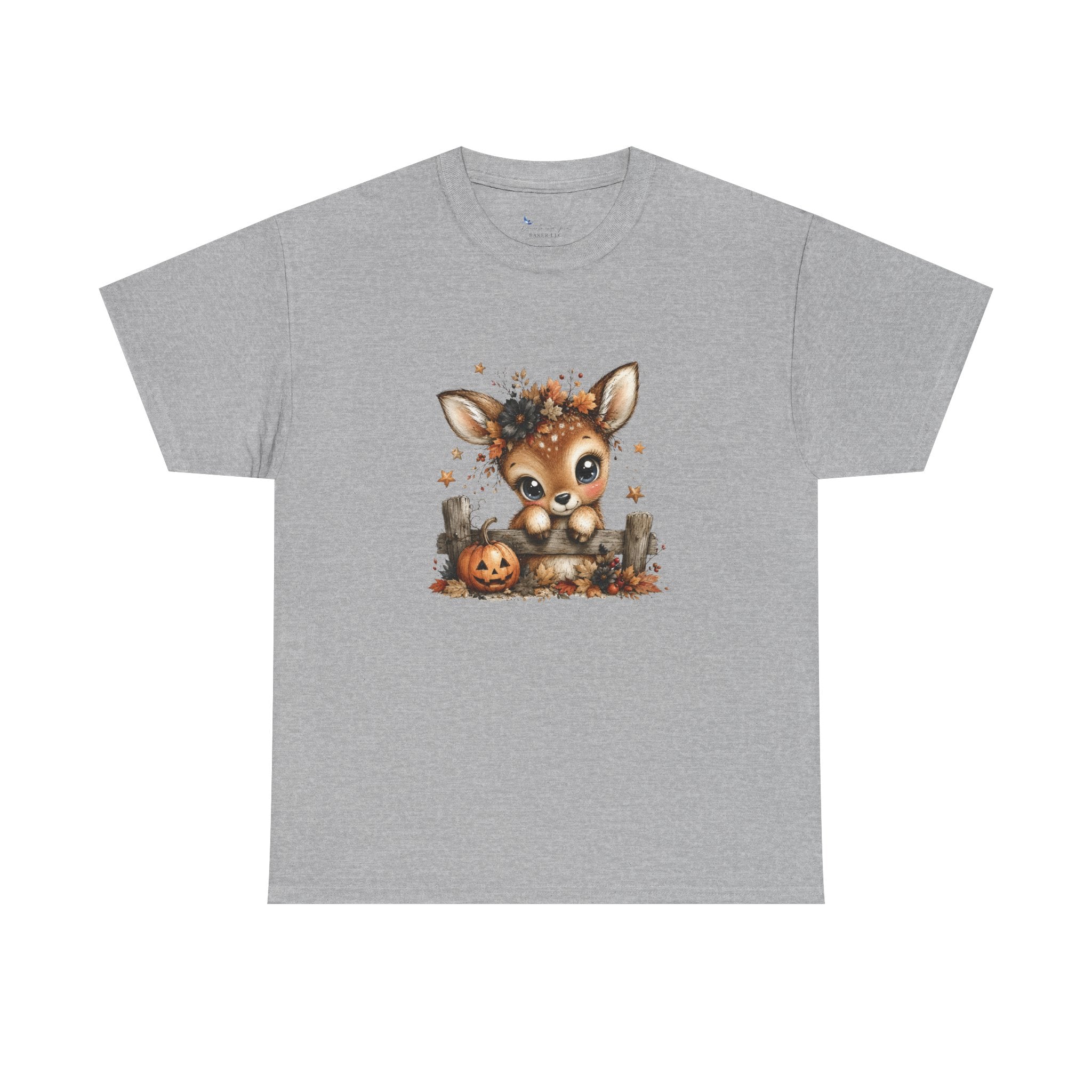 Baby Deer Halloween Graphic Tee | Fall Fawn Shirt | Woodland Animal Autumn T-Shirt