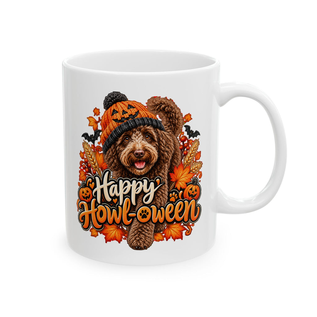 Halloween Dog Mug, Happy Howl-oween Doodle Coffee Cup, Vet Rescue Gift
