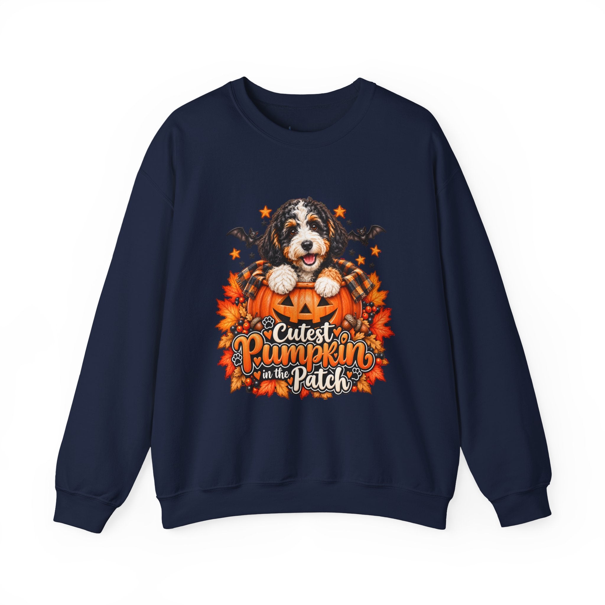 Dog Lover Sweatshirt, Cutest Pumpkin Patch Doodle Fall Halloween Graphic
