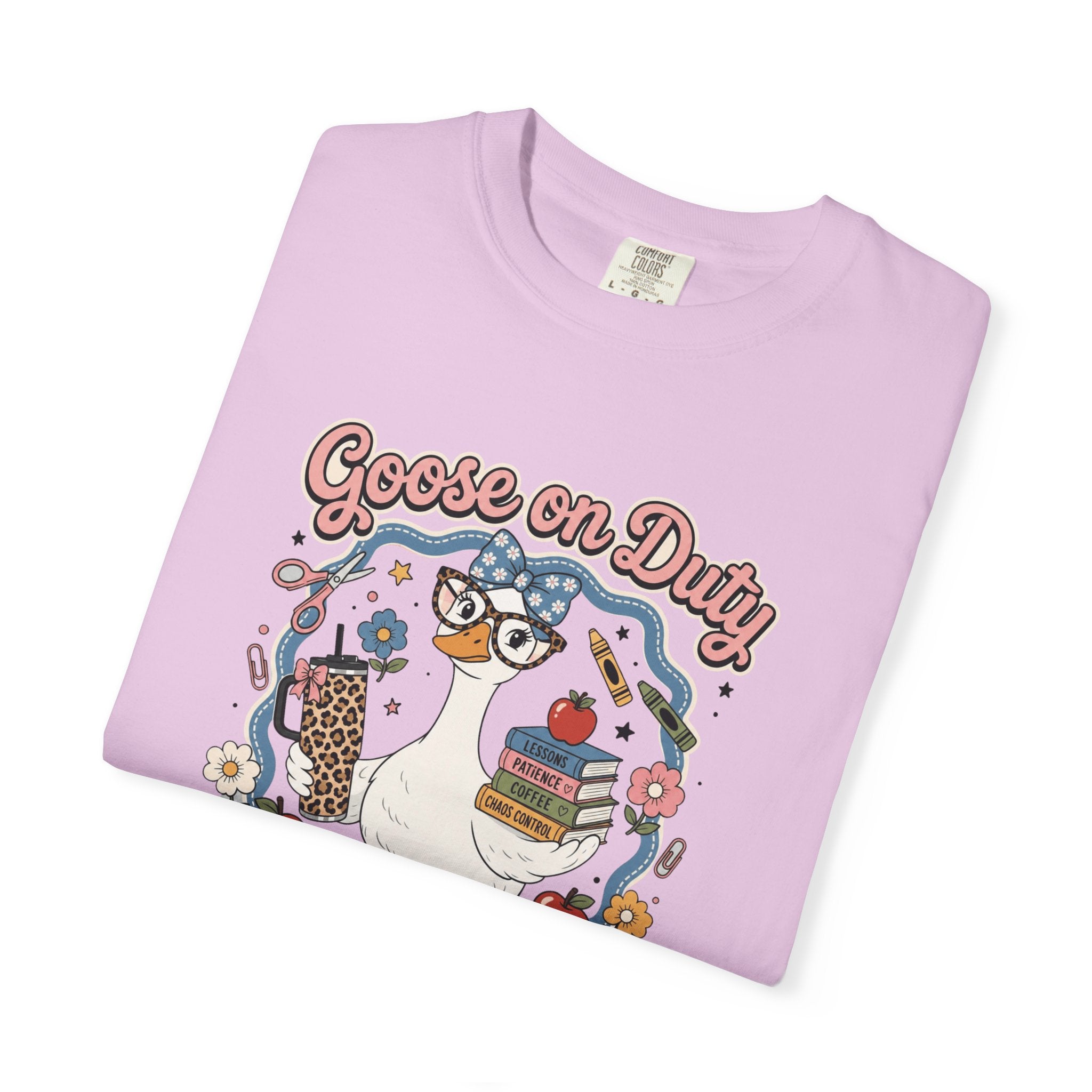 Goose on Duty Funny Teacher Shirt | Classroom Chaos Goose Graphic Tee