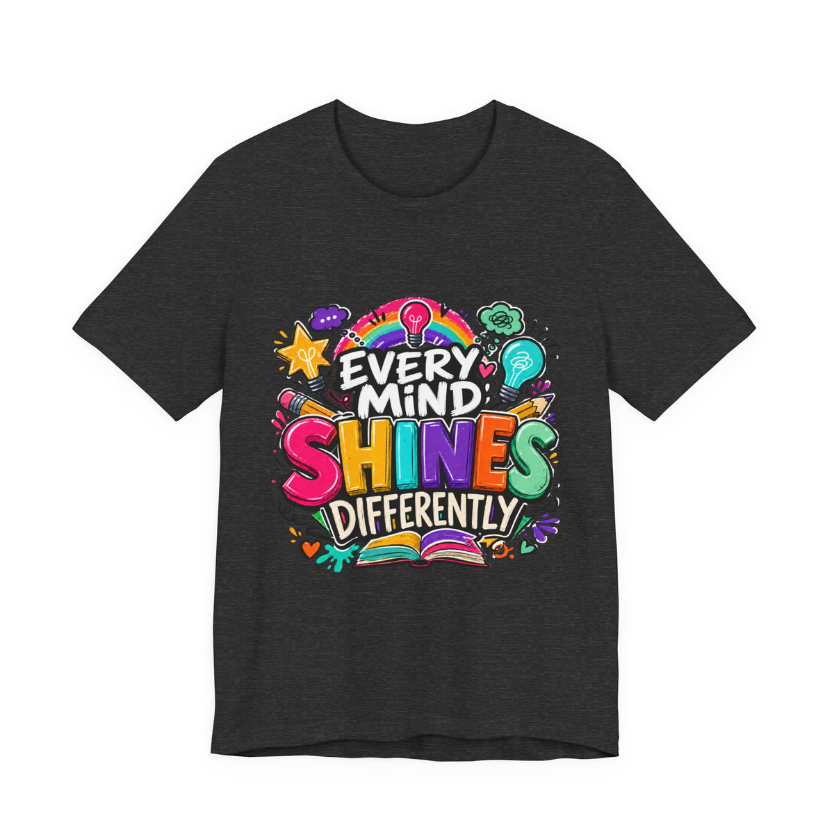 Autism Acceptance Shirt, Every Mind Shines Differently Tee, Neurodiversity Teacher Gift