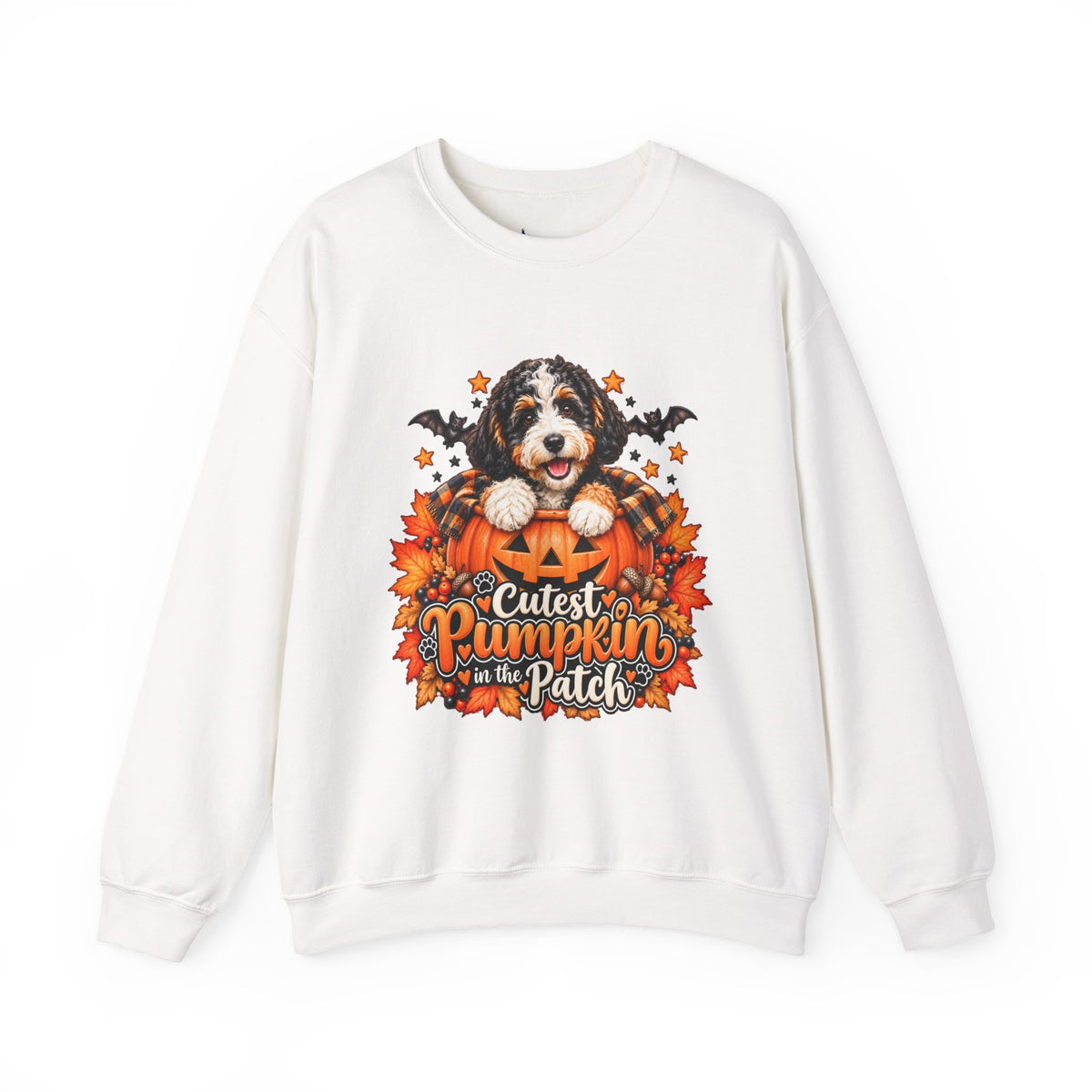 Dog Lover Sweatshirt, Cutest Pumpkin Patch Doodle Fall Halloween Graphic