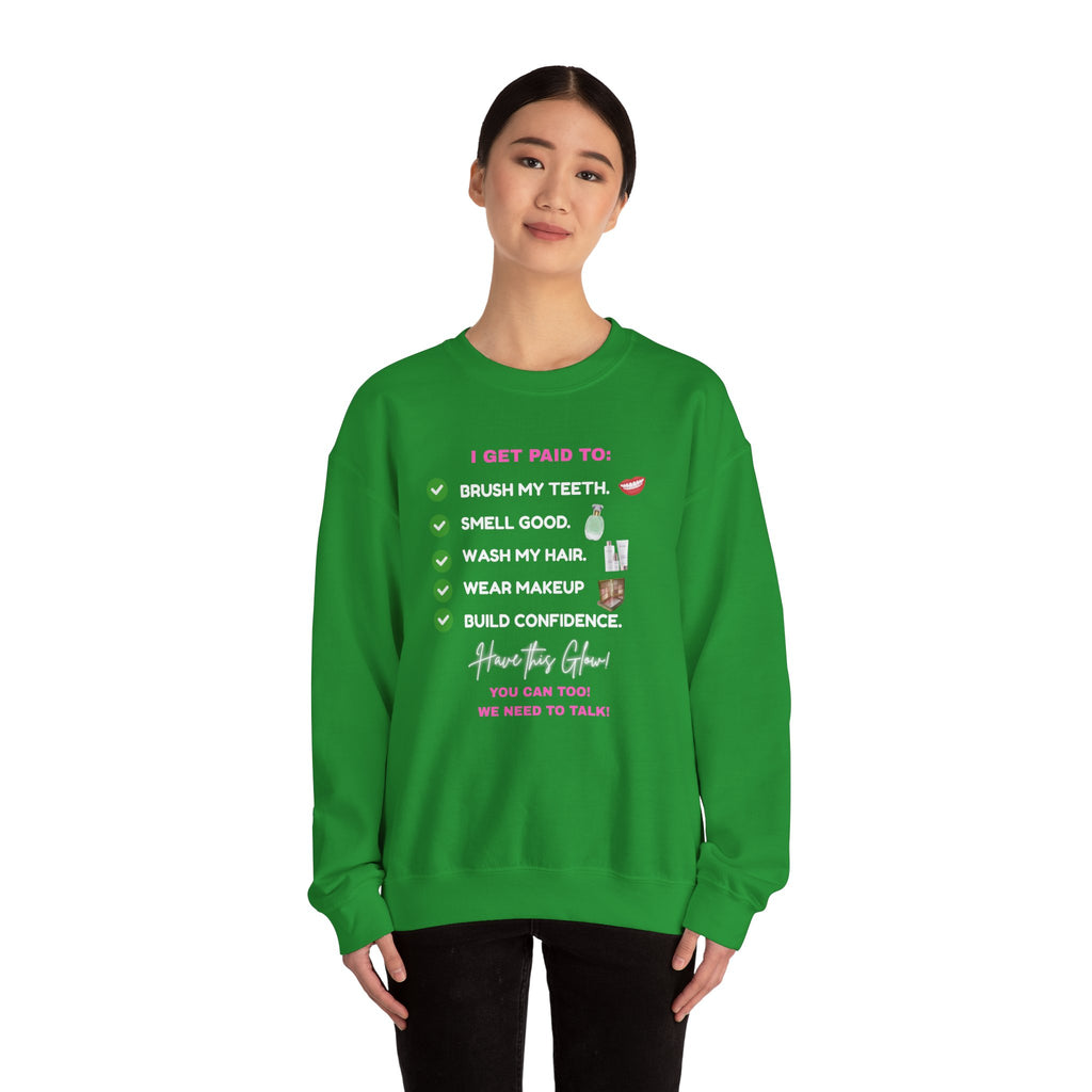 Do you get paid to... White Font Unisex Heavy Blend™ Crewneck Sweatshirt