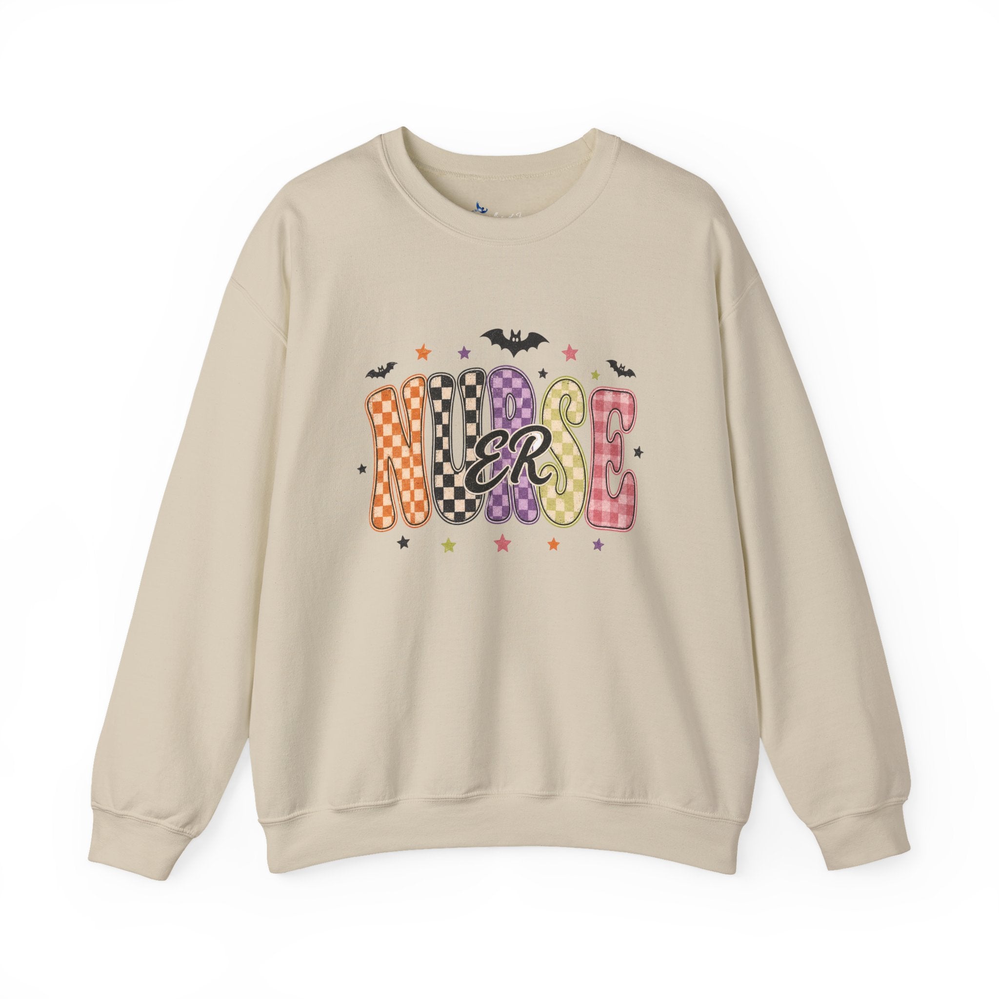 ER Nurse Halloween Sweatshirt, Retro Spooky Emergency Department Nurse Crewneck