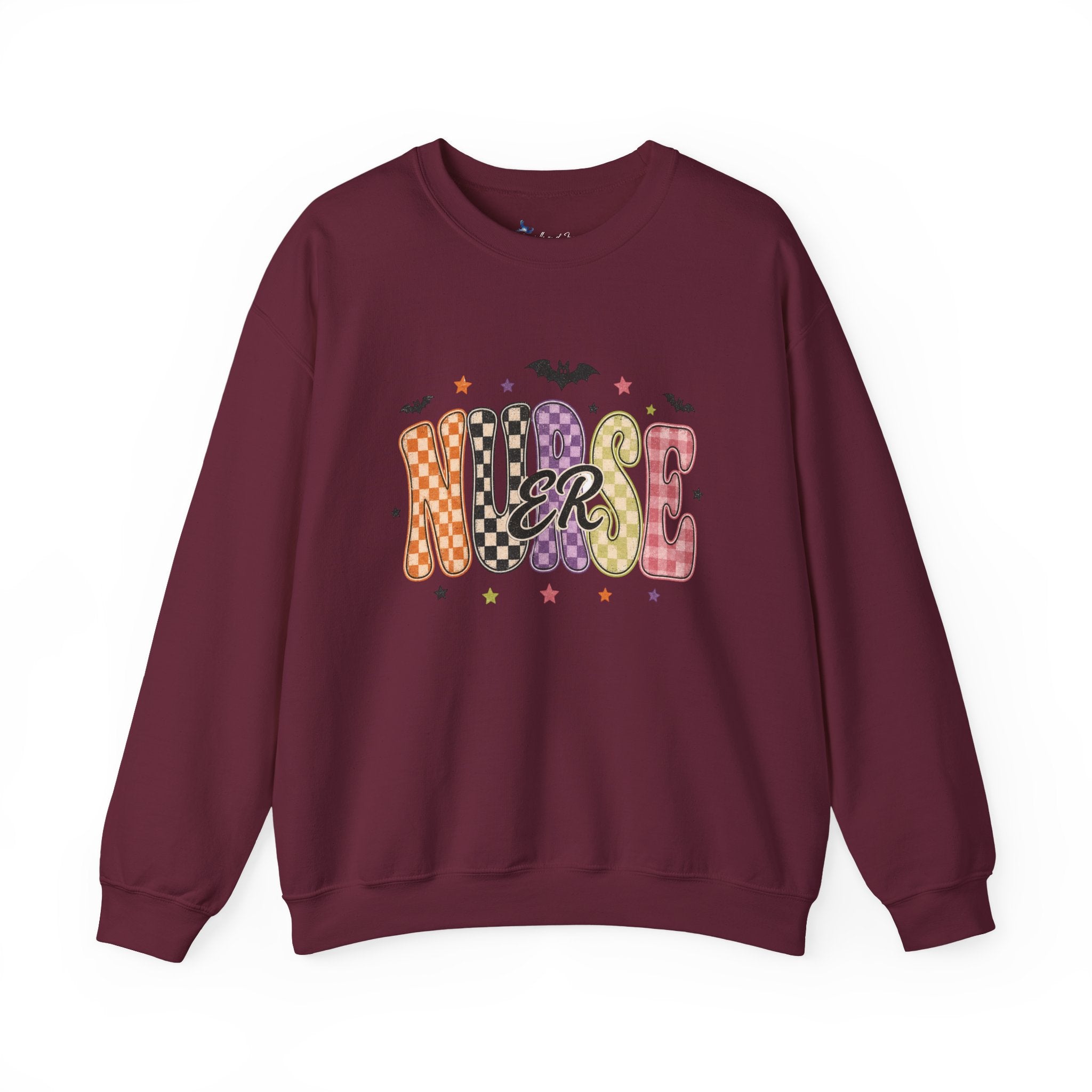 ER Nurse Halloween Sweatshirt, Retro Spooky Emergency Department Nurse Crewneck