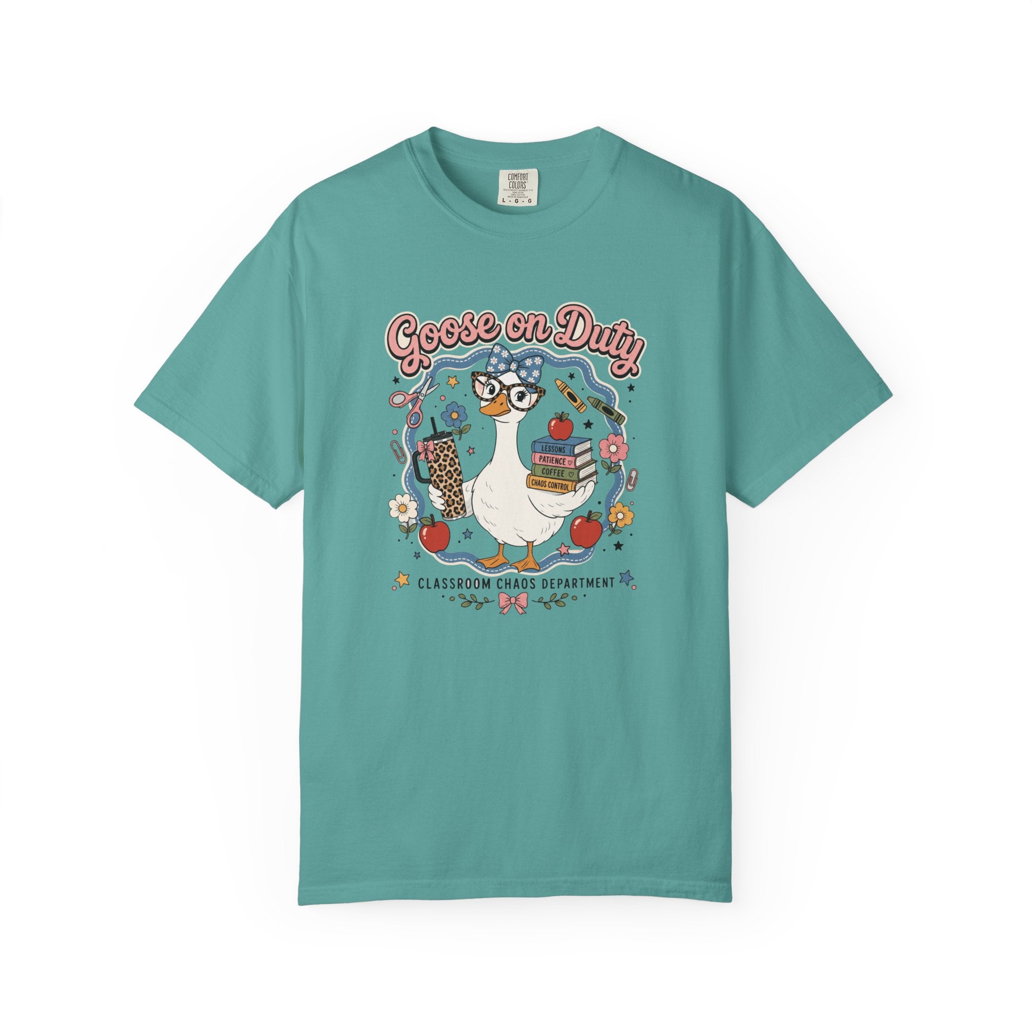 Goose on Duty Funny Teacher Shirt | Classroom Chaos Goose Graphic Tee