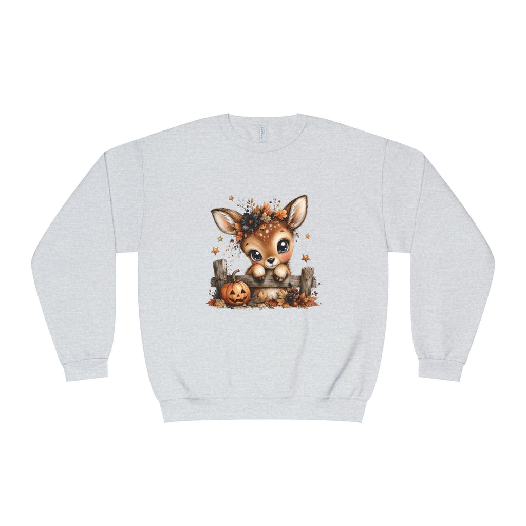 Cute Fall Fawn Sweatshirt | Baby Deer Halloween Crewneck | Woodland Animal Autumn Shirt