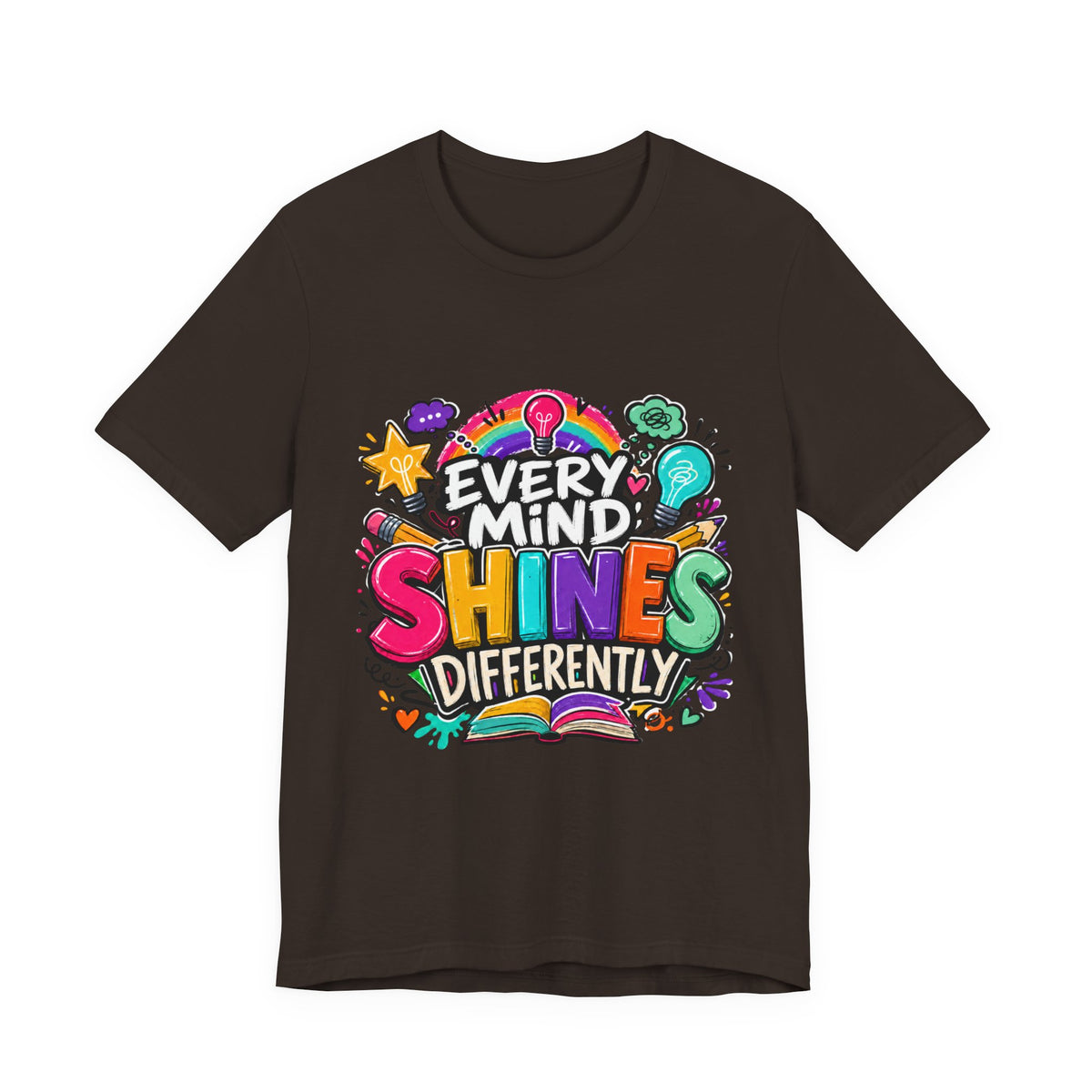 Autism Acceptance Shirt, Every Mind Shines Differently Tee, Neurodiversity Teacher Gift