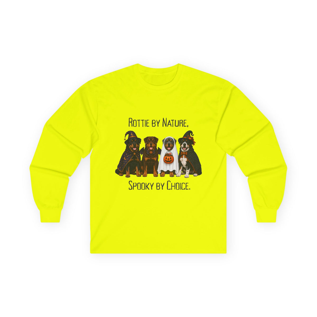 Rottweiler Halloween Shirt, Rottie Spooky Dog Long Sleeve, Rescue Owner Fall Graphic