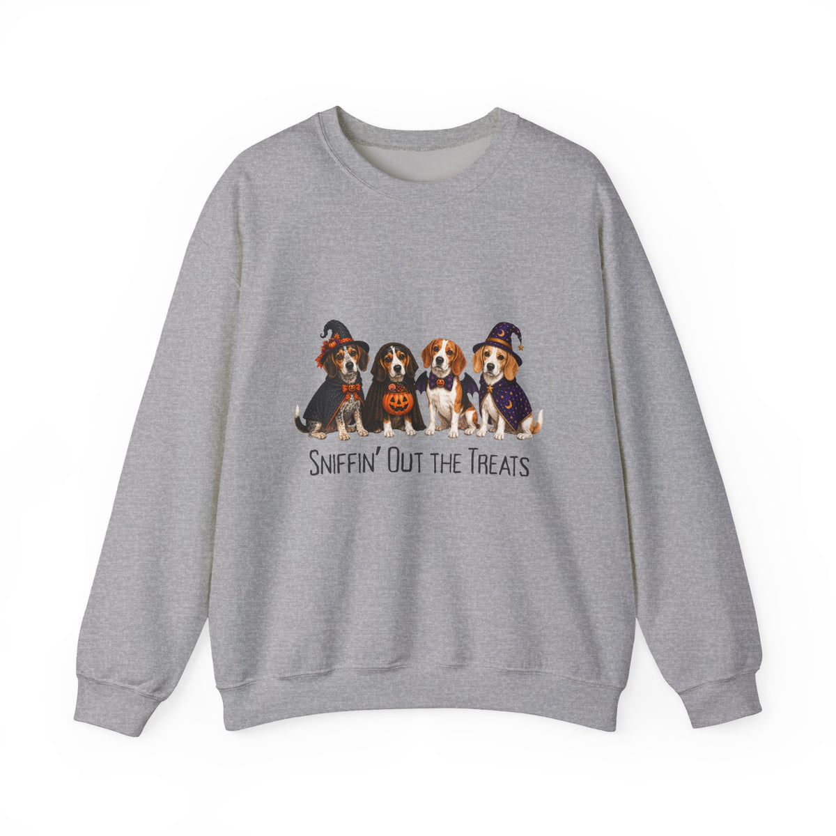 Beagle Halloween Sweatshirt, Sniffin Out Treats Hound Dog Fall Pullover Gift
